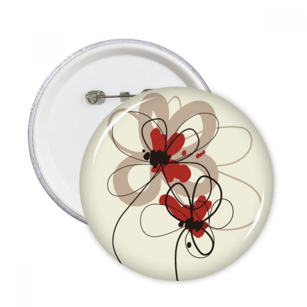 Cadeau multicolore badge rond peinture pavot pour veste - 3