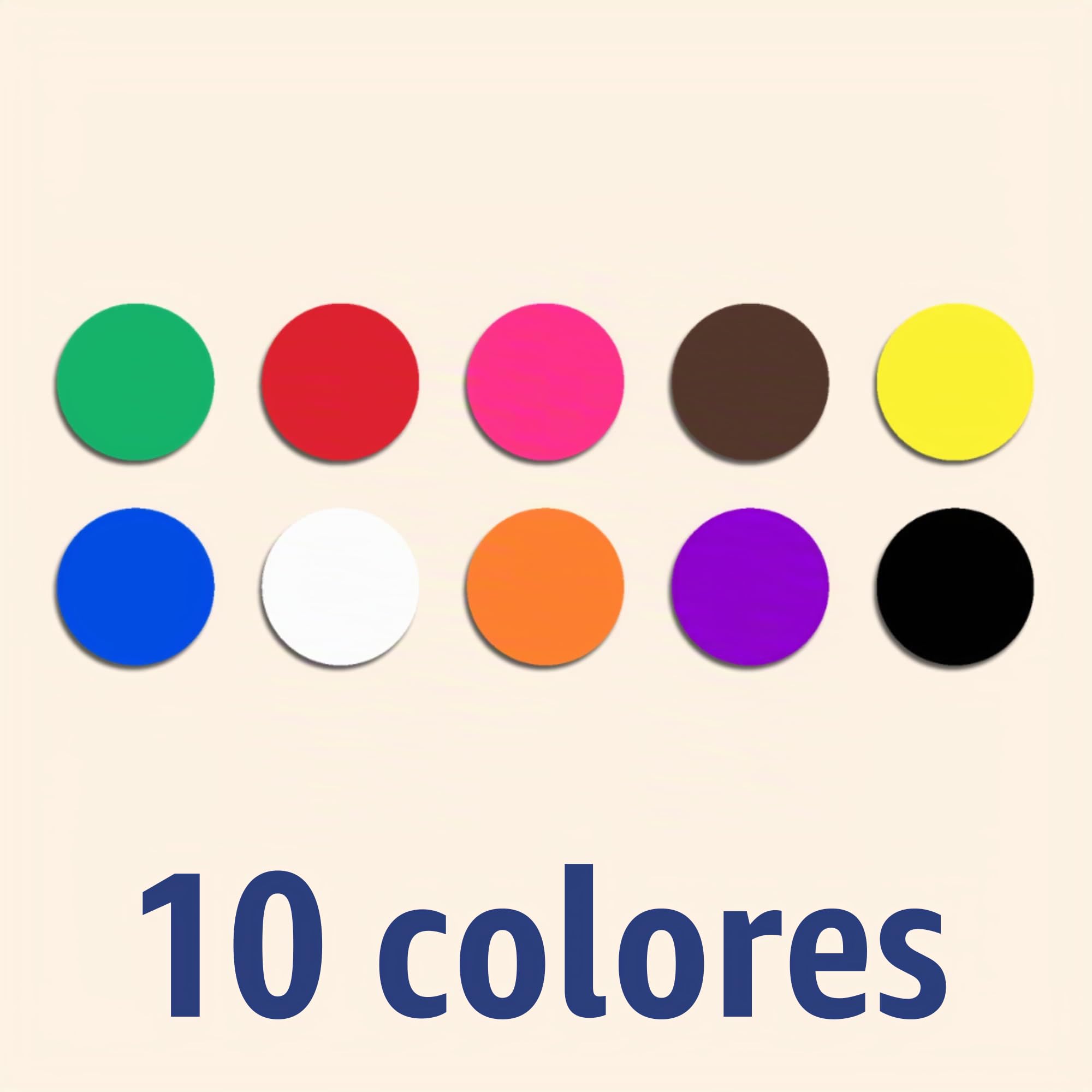 2000 Piezas, 20mm Gomets Colores Surtidos Pegatinas Adhesivos - 10 Colores