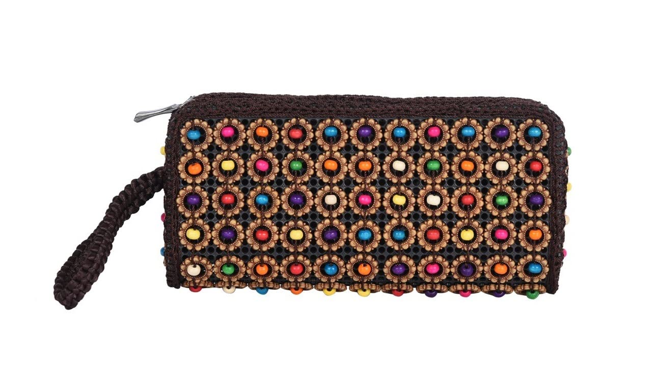 ANESHA Coconut Shell Double Zipper Double Zip Wristlet Pack of 1-picture-25