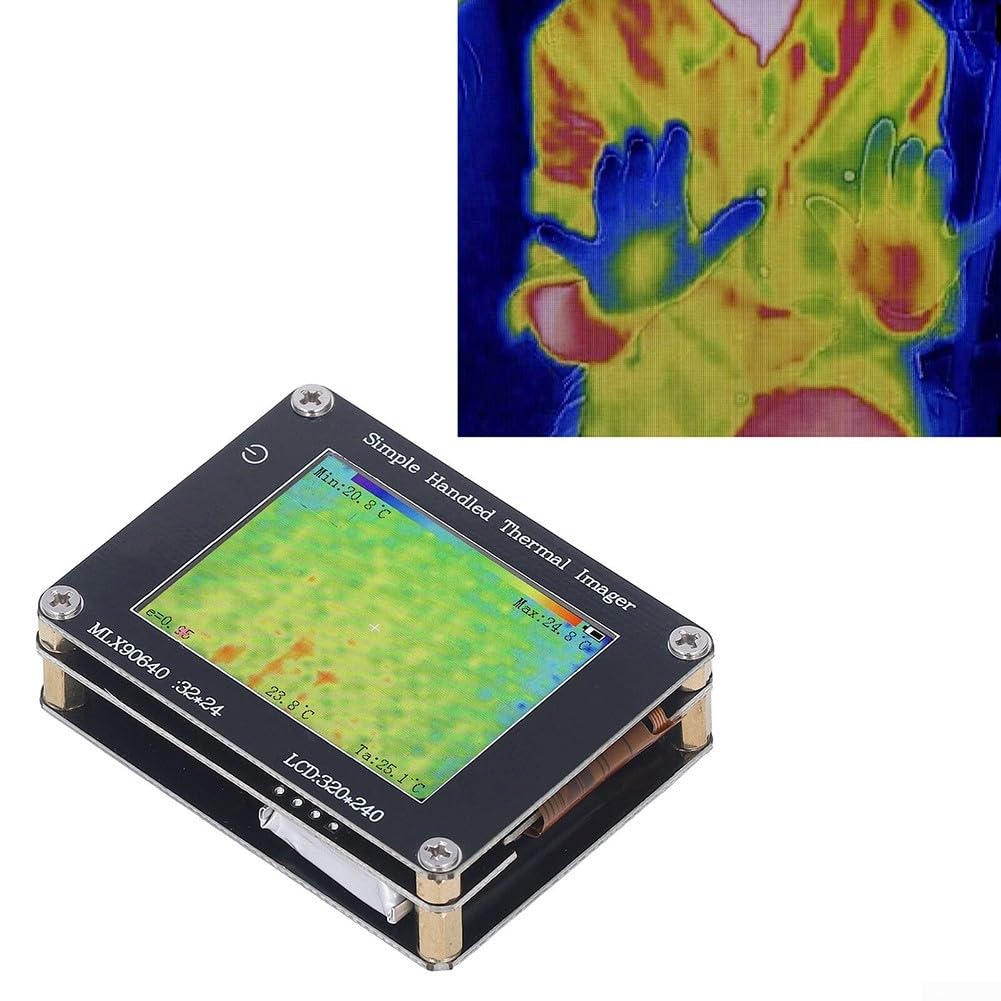 Cámara termográfica infrarroja para conexión de teléfono C, pantalla de 2.0 pulgadas, -40C a cámara térmica de rango de 300 C, para mantenimiento del hogar, inspección de edificios, diseño compacto