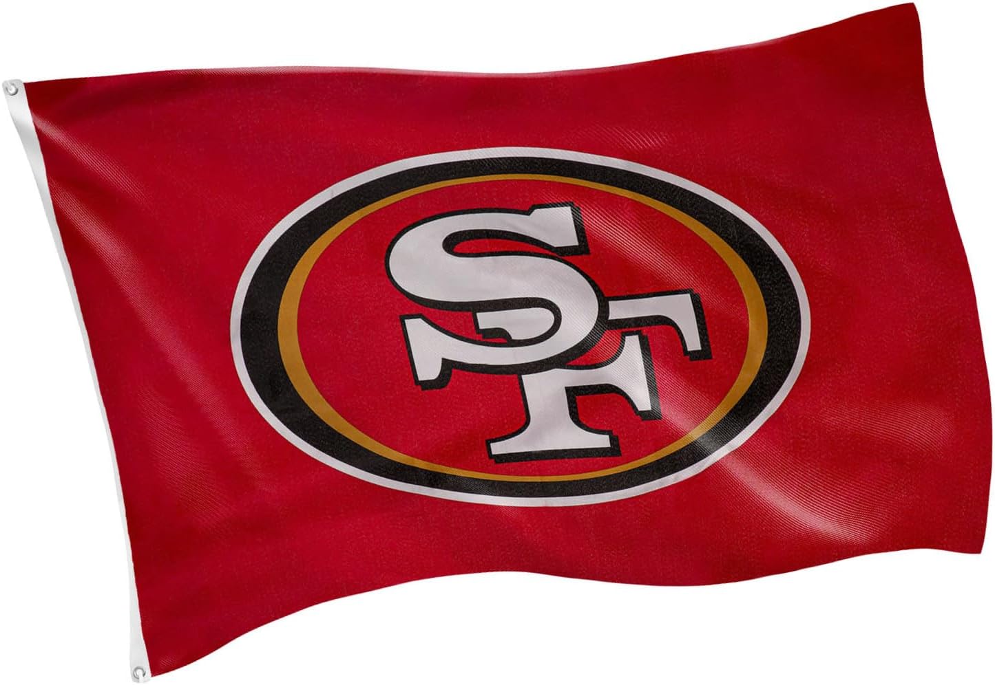 Team Sports America NFL San Francisco 49ers 3 x 5 Outdoor Durable Flag with Grommets | Heavy Duty Flag & Banner for Outdoor Garden Patio | Indoor Wall Decor | Works with Flag Poles for House