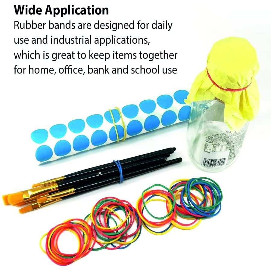 Magic Providers Rubber Bands 1000+ Pcs Elastic Band Loop School Office Supplies Stationery Black Elastic Loop for Offices use | Home | Kitchen | Hair Styles - 100 Grams Black Rubber Band (Small Size) 3