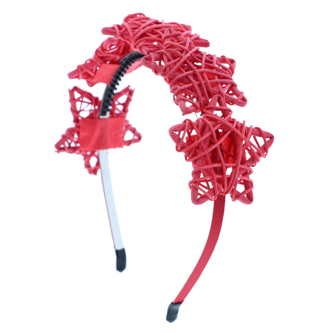 DaCee Designs Accessories Fashion Headband Twine Star Girls Headband Wedding School Party (Red)