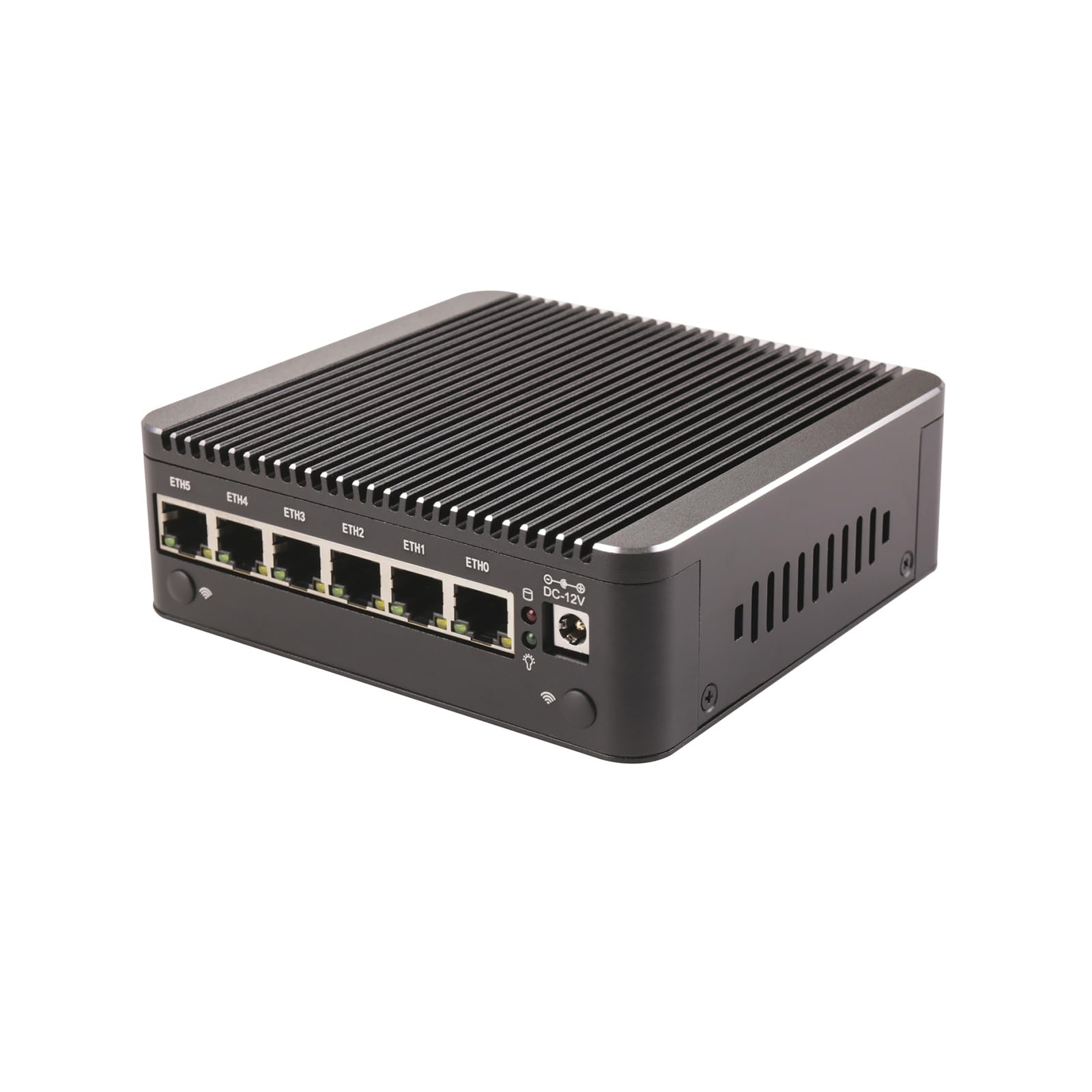 Micro Firewall Appliance, Mini PC, PFSense, OPNsense, VPN, Router PC, N100, RS55, AES-NI, 6 x 2.5GbE I226-V LAN, COM, HDMI, DP, Type-C, 32G RAM, 512G SSD