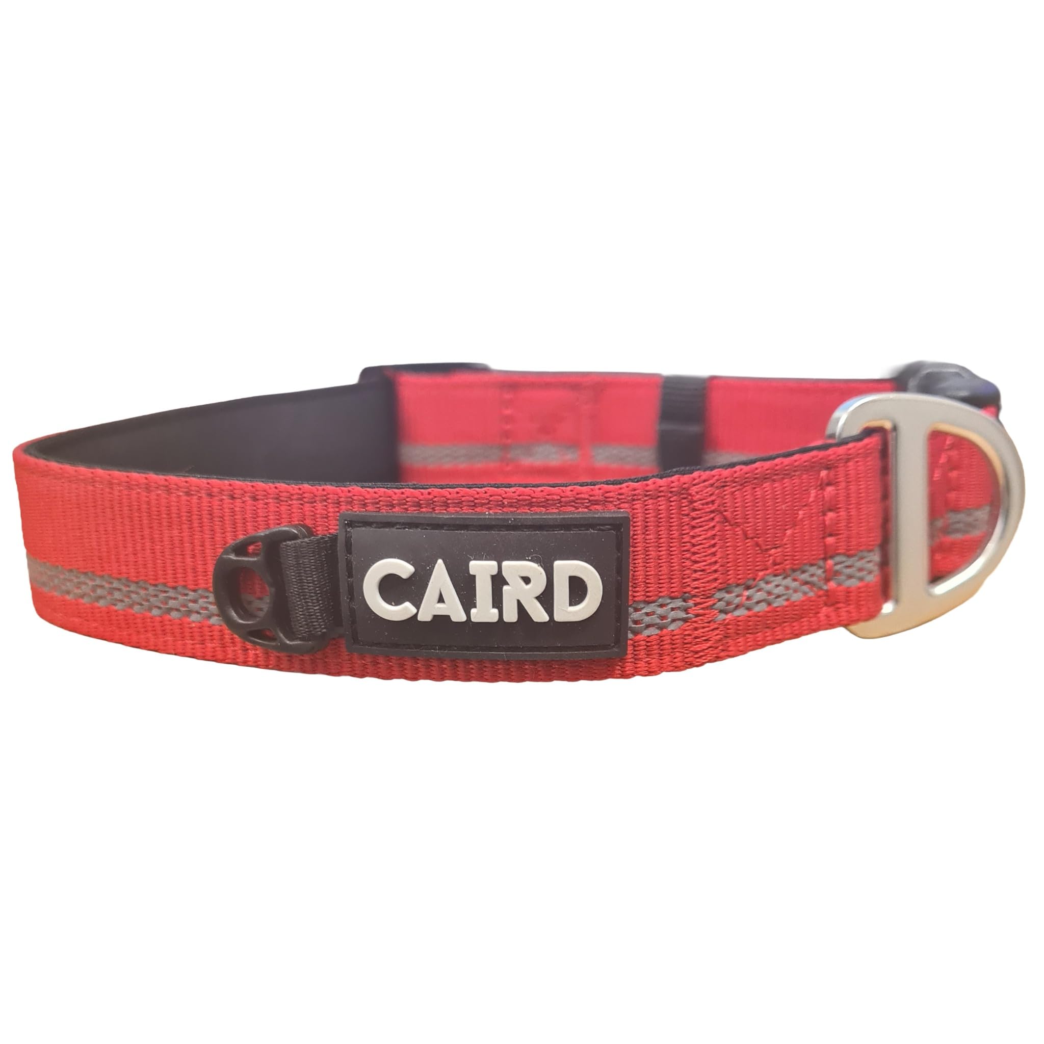 Collier chien anti-irritation néoprène CAIRD rouge réglable M