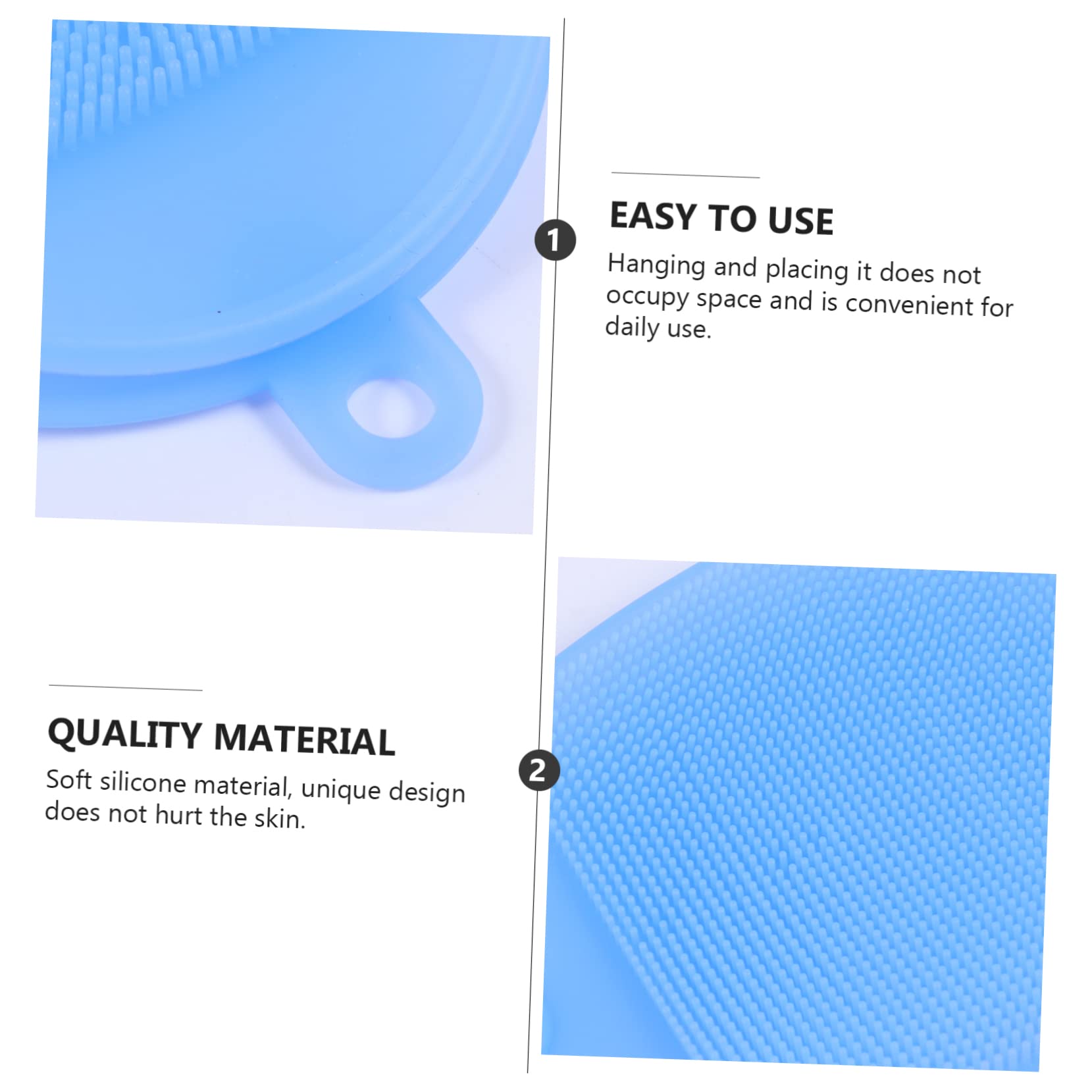 Angoily 2piezas Cepillo de Baño de Silicona Depurador Corporal para Exfoliar y Masajear Cepillo de Limpieza para Lavar el Cabello la Ducha