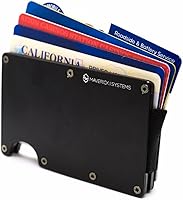 Vista 5 de Cartera de viaje minimalista delgada con bloqueo RFID para tarjetas de crédito