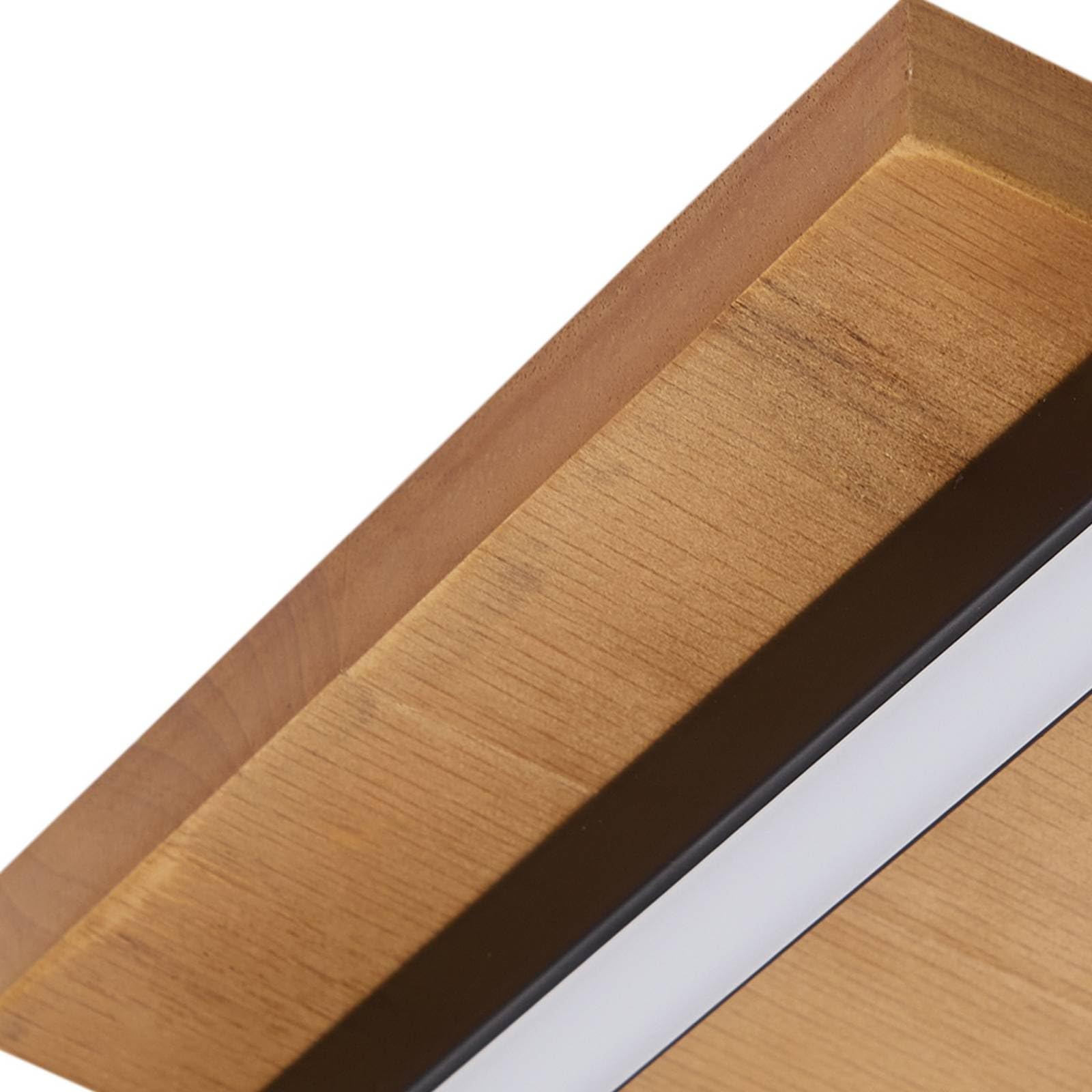 Lindby Plafoniera LED dimmerabile (Moderno) colore Ocra, in Legno ad es. Soggiorno & Sala da pranzo lampadina inclusa lampada plafoniera