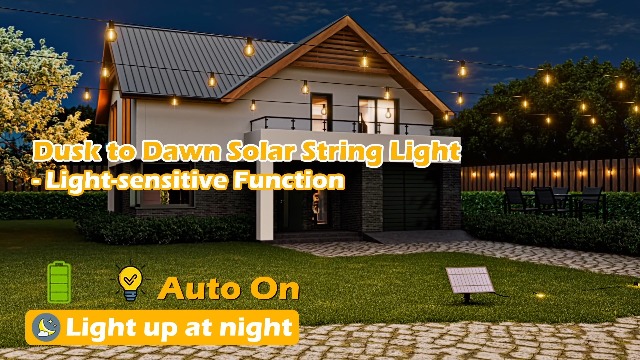 Larkvue 25FT Solar String Lights Outdoor with Remote, Waterproof