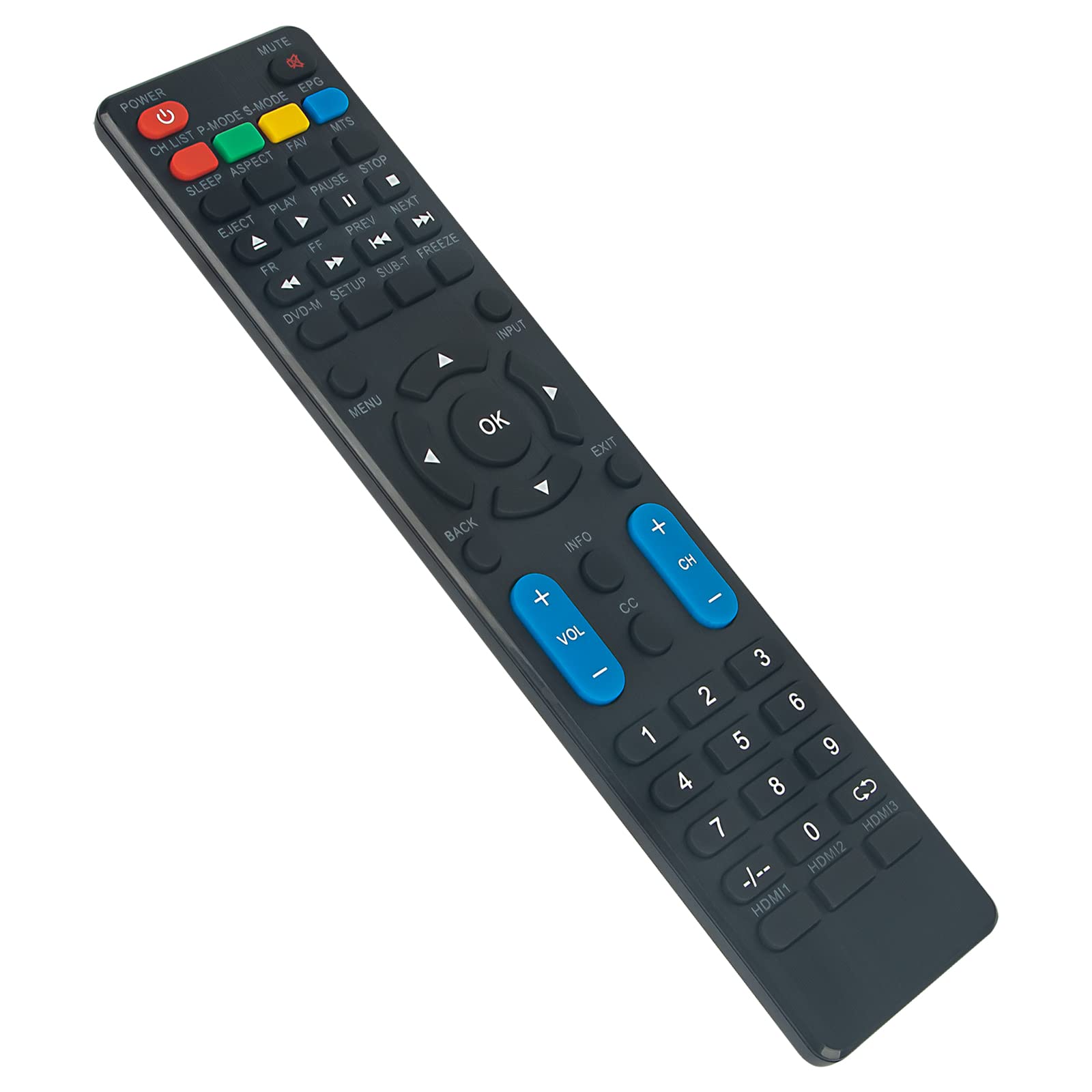 Replacement Remote Control Fit for Atyme 4K LED TV 650PM7UD 650PM9HD 650AM7UD ES-600PRO 500AX7UD 550PM8HD 500AM7UD 650GM7UD 320GM5HD 320AM5DVD 395AM7HD 400PM7HD 550PM7UD 500PM7HD 500PM7UD 320AM5HD