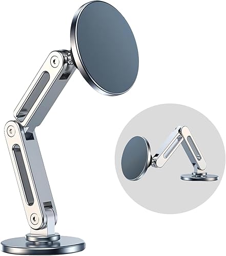 Cell Phone Holder Car,Magnetic Car Phone Holder Metal Magnetic Car Mount360Free RotaionSuitable for All Mobile Phone Models (Sliver)