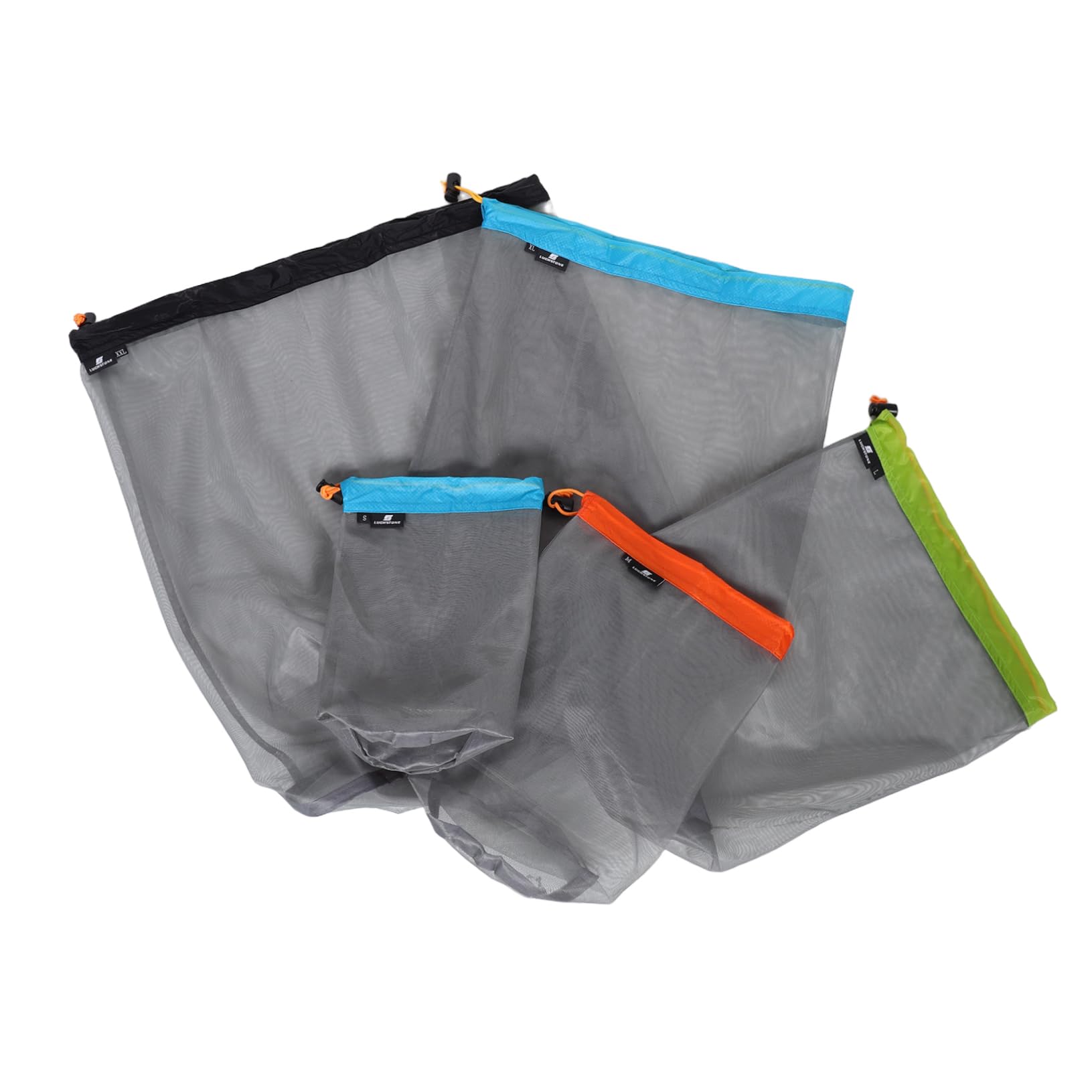 GOOHOCHY Set of 2 Camping Toiletry Bag Travel Bag Organizer Sleep Bag Liner Mesh Compact Storage Sack for Outdoor Hiking