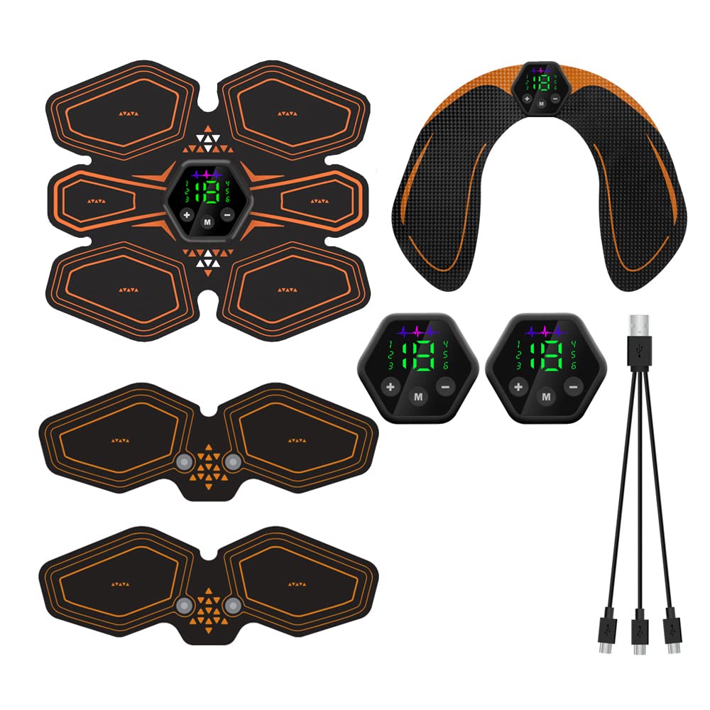 6 Korzystanie Z Trybu Wyświetlacz Led Stymulator Mięśni Ems Trener Brzucha I Biodra Usb Trening Fitness Abs Domowa Siłownia Wyszczuplanie Ciała Trener Talii
