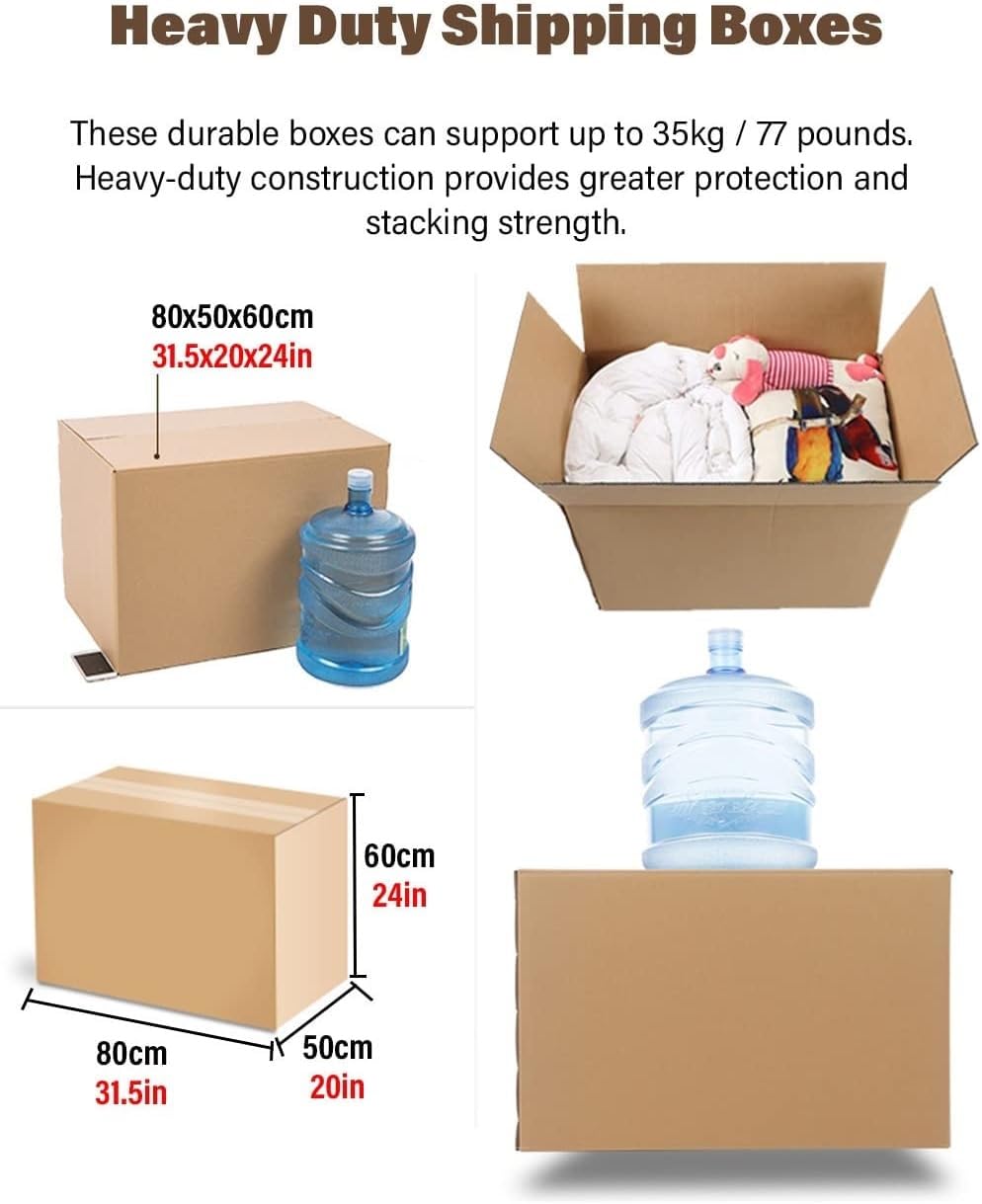 Scatole Di Cartone Scatoloni Per Trasloco 50x50x50 Cm - Confezione Da 10 Pezzi, In Cartone Resistente, Ideali Per Imballare E Organizzare Imballaggio Per Spedizioni