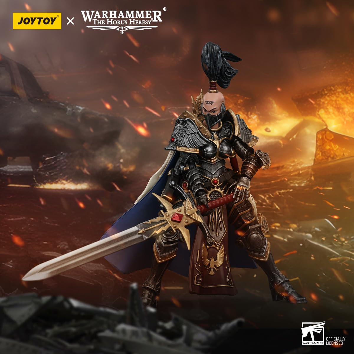 JOYTOY Warhammer 40k 1/18 figurka siostry ciszy rycerz dowódca Jenetia Krole 10,8 cm kolekcjonerskie prezenty, zabawki dla dzieci w wieku od 15 lat i dorosłych