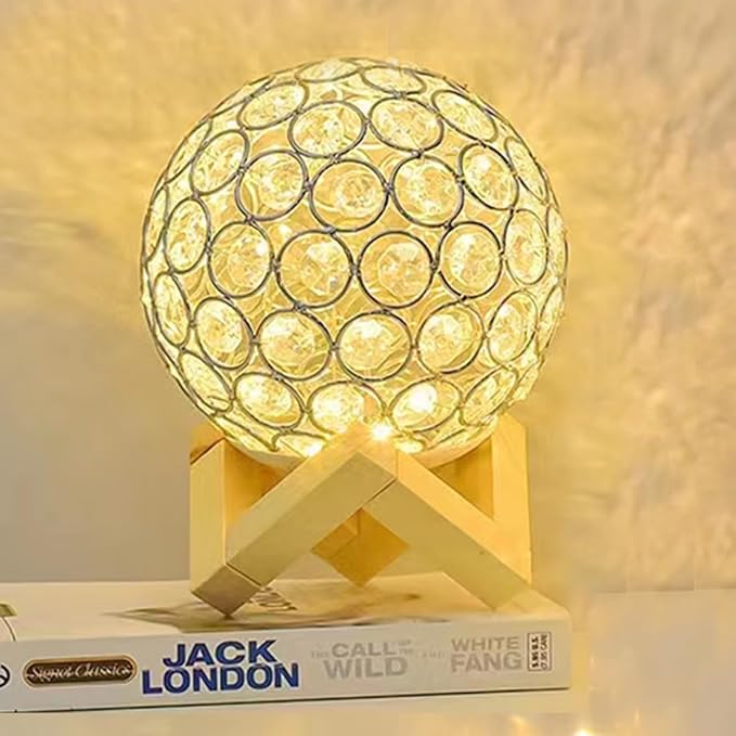 Stylish Crystal Ball Night Light Infuse Your Living Space with Understated Elegance and