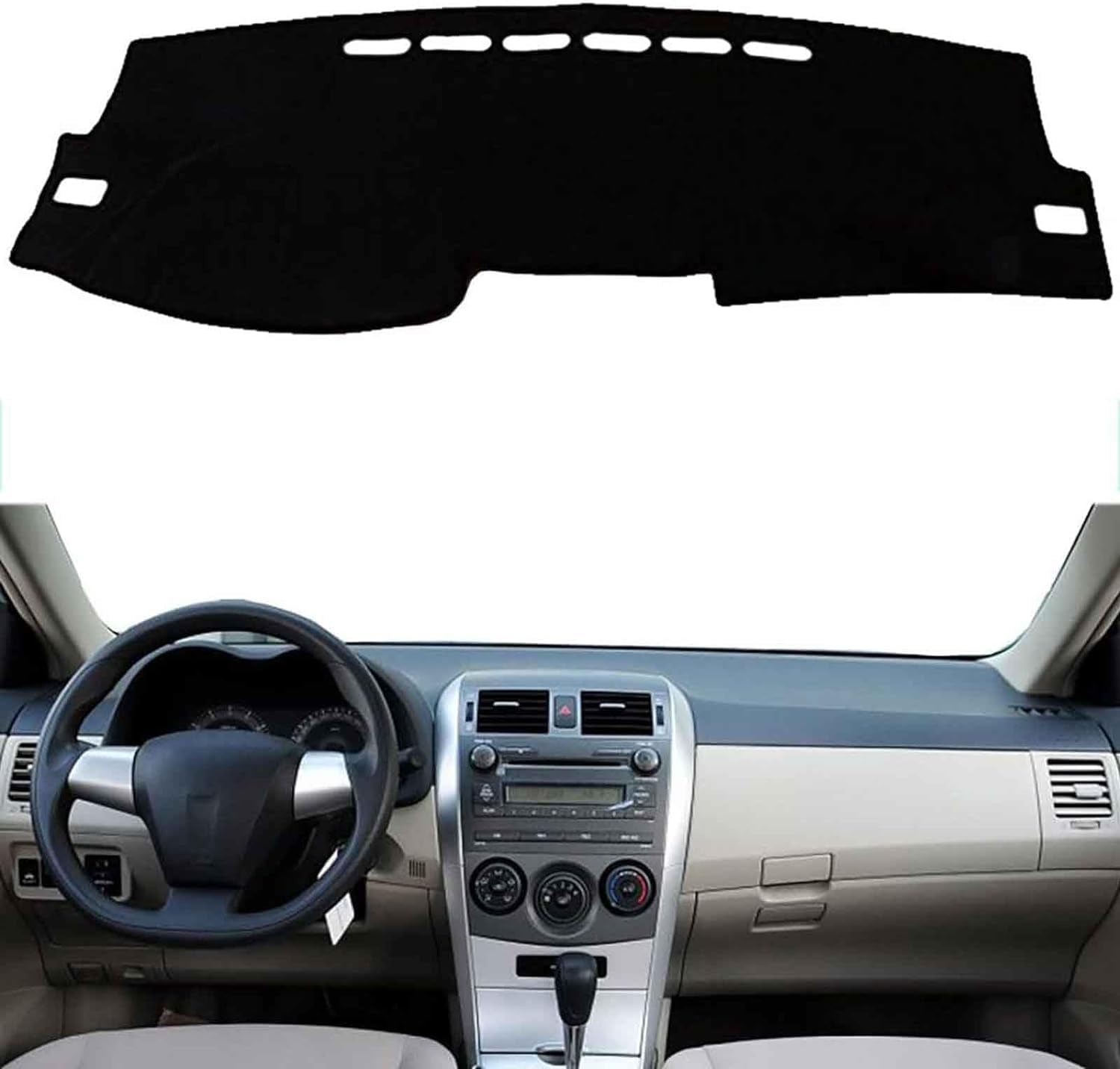 DdaiXQ Car Dashboard Mat For toyota Corolla E140 E150 10th Gen 2006 2017-2013, Anti Slip Anti Glare Dustproof Dashboard Cover Pad Protector Dash Cover Sunshade Dashmat