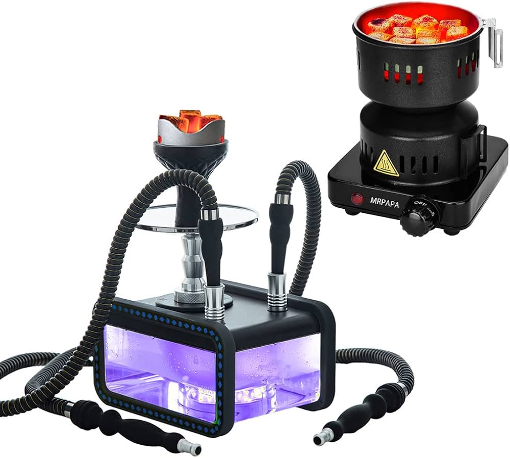 Amazon.com: Cuboid Modern LED Hookah and Charcoal Starter : Health