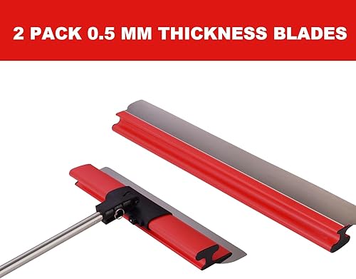 Vista 23 de BHTOP Herramientas para paneles de yeso Hoja de raspado con mango de extensión, cuchillas de 7 pulgadas, 10 pulgadas, 14 pulgadas, 16 pulgadas y 24