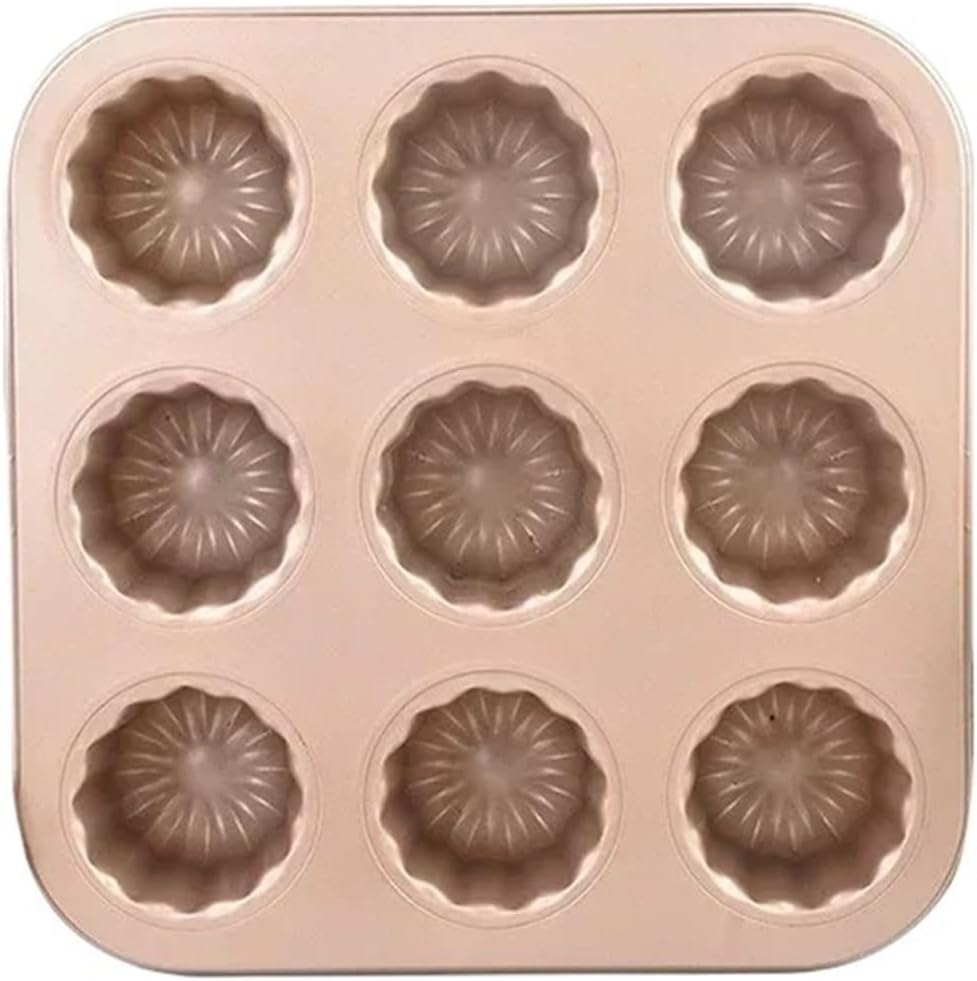 6/9/12 Holes Cake Mold Pan Carbon Steel Mini Cake Muffin Cupcake Baking Tool(6-Holes)