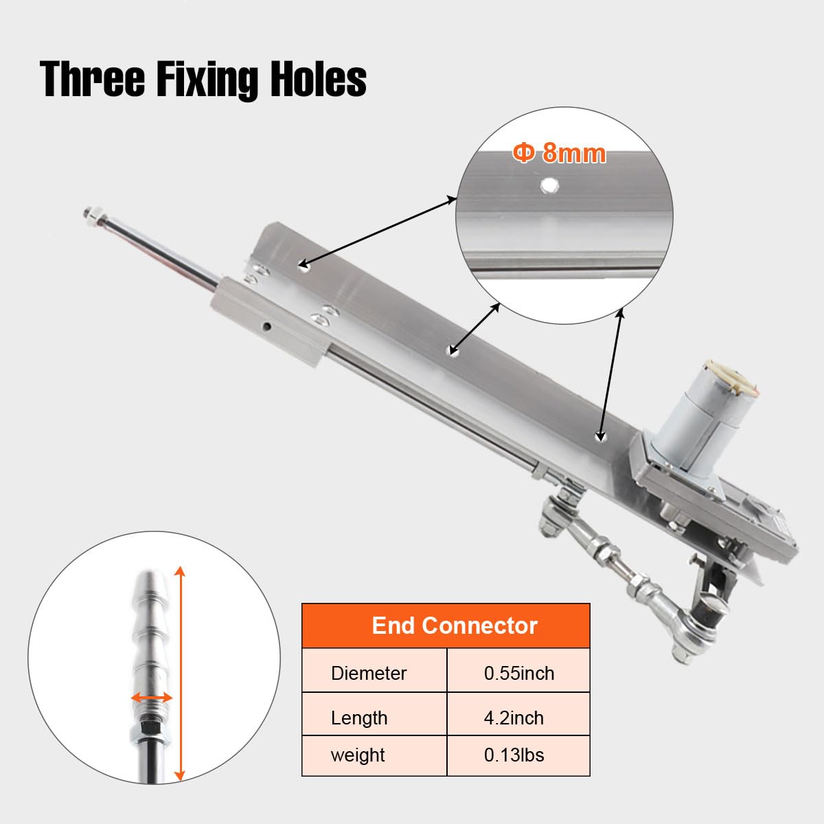 Kit de actuador lineal recíproco de ciclo DIY SOFEDY Motor telescópico CC 24 V carrera 30 mm-150 mm con control remoto adaptador de corriente CC velocidad variable ajustable 120 RPM con kit de soporte