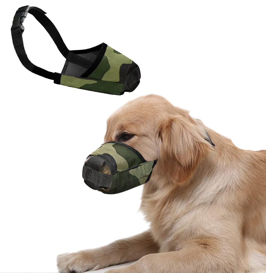 Western Era Camouflage Printed Dog Mouth Muzzle Suffocation Free
