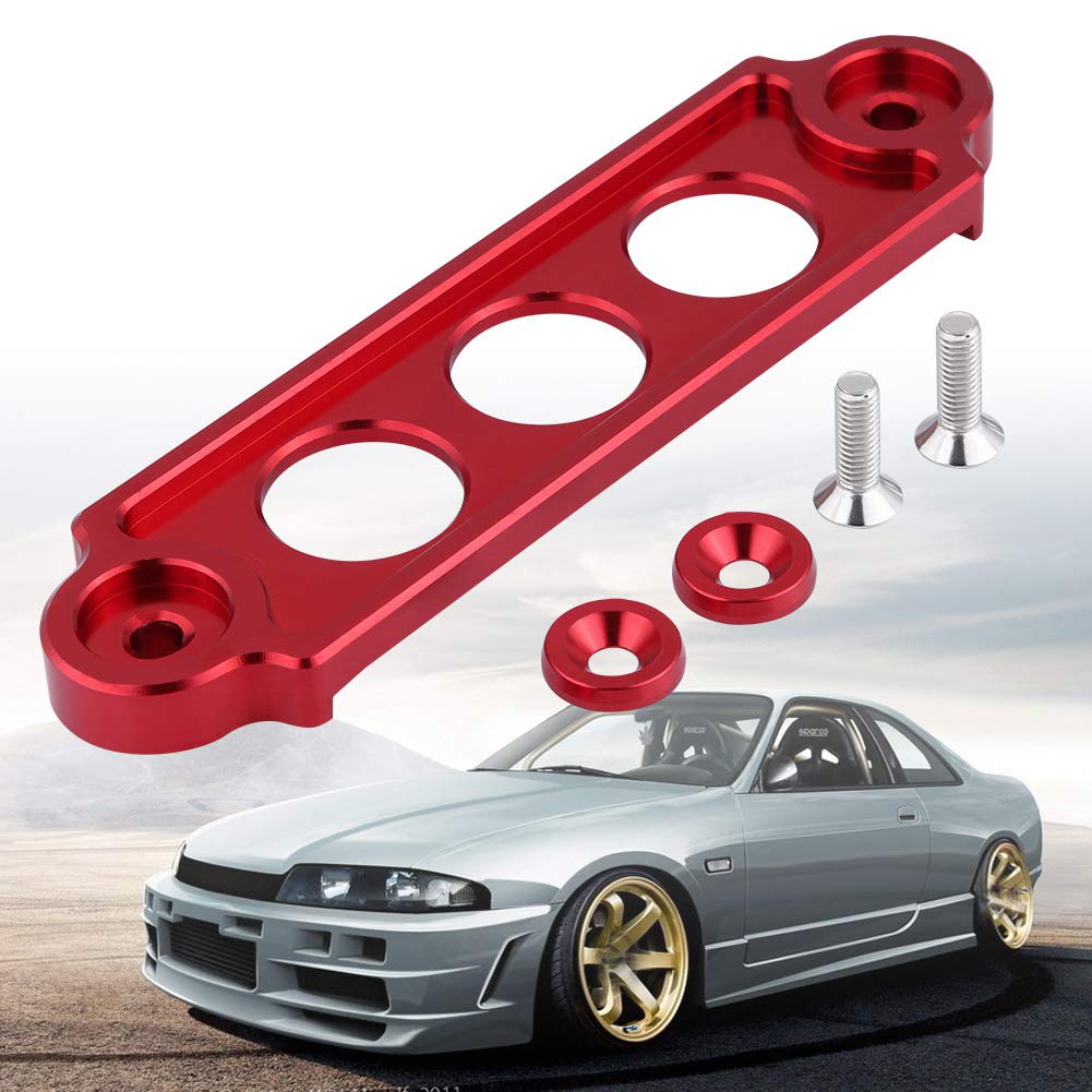 Aqxreight - Mocowanie Akumulatora, Blokada Wspornika Akumulatora Wyścigowego Anodowana dla CIVIC/CRX S2000 1988-2000(czerwony)