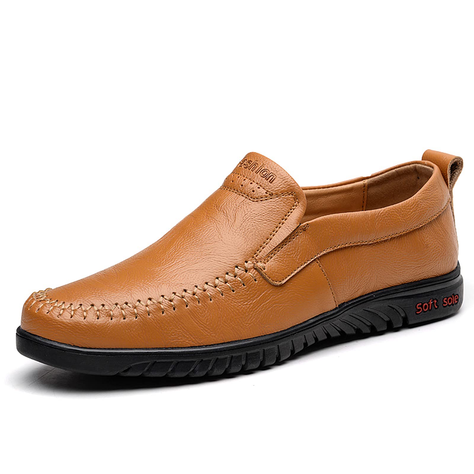 Hombres Casual Slip On Mocasines Zapatos de conducción Vestido de Cuero Mocasines Zapatillas Walking Boat Shoe Flats