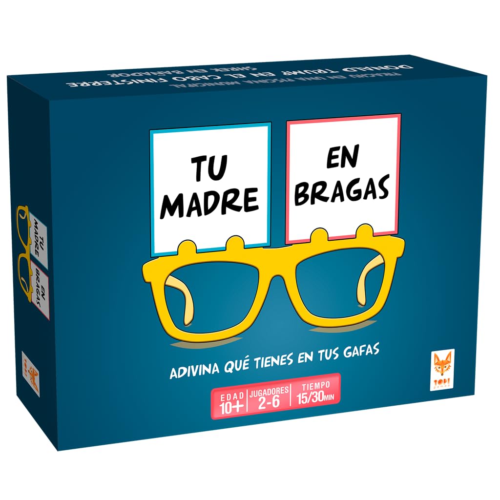 Topi Games Tu Madre en Bragas, Juego de Mesa, A Partir de 10 Años | De 2 a 6 Jugadores, 25 Minutos por Partida, Español