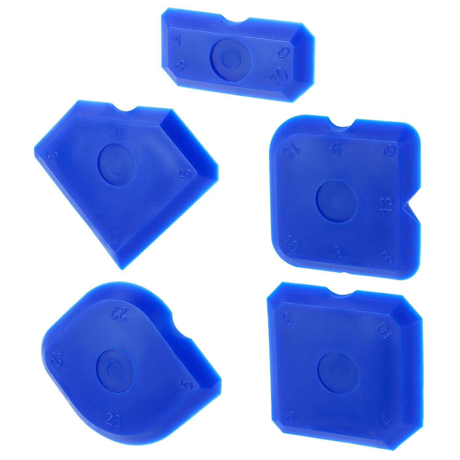 QWORK® 5Pcs Sealant Finishing Tool, Silicone Caulk Tool Kit, Silicone Sealant Smooth Tool for Acrylic and Silicone