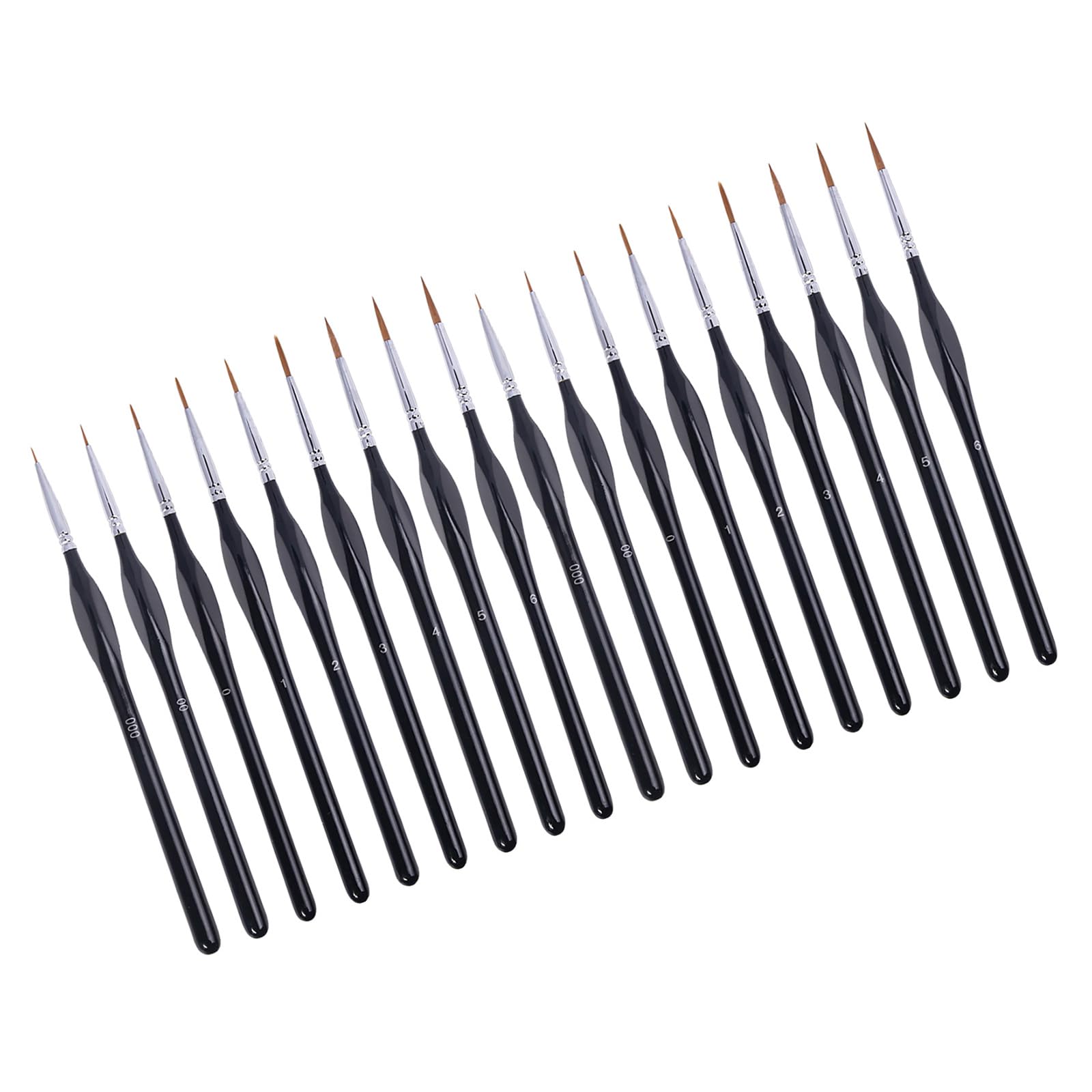 Ensemble de 18 pinceaux pour détails Fins, Petits modèles, pinceaux pour Figurines 40k, pinceaux Miniatures pour Acrylique, Aquarelle, Huile, Visage, Ongles, Dessin au Trait
