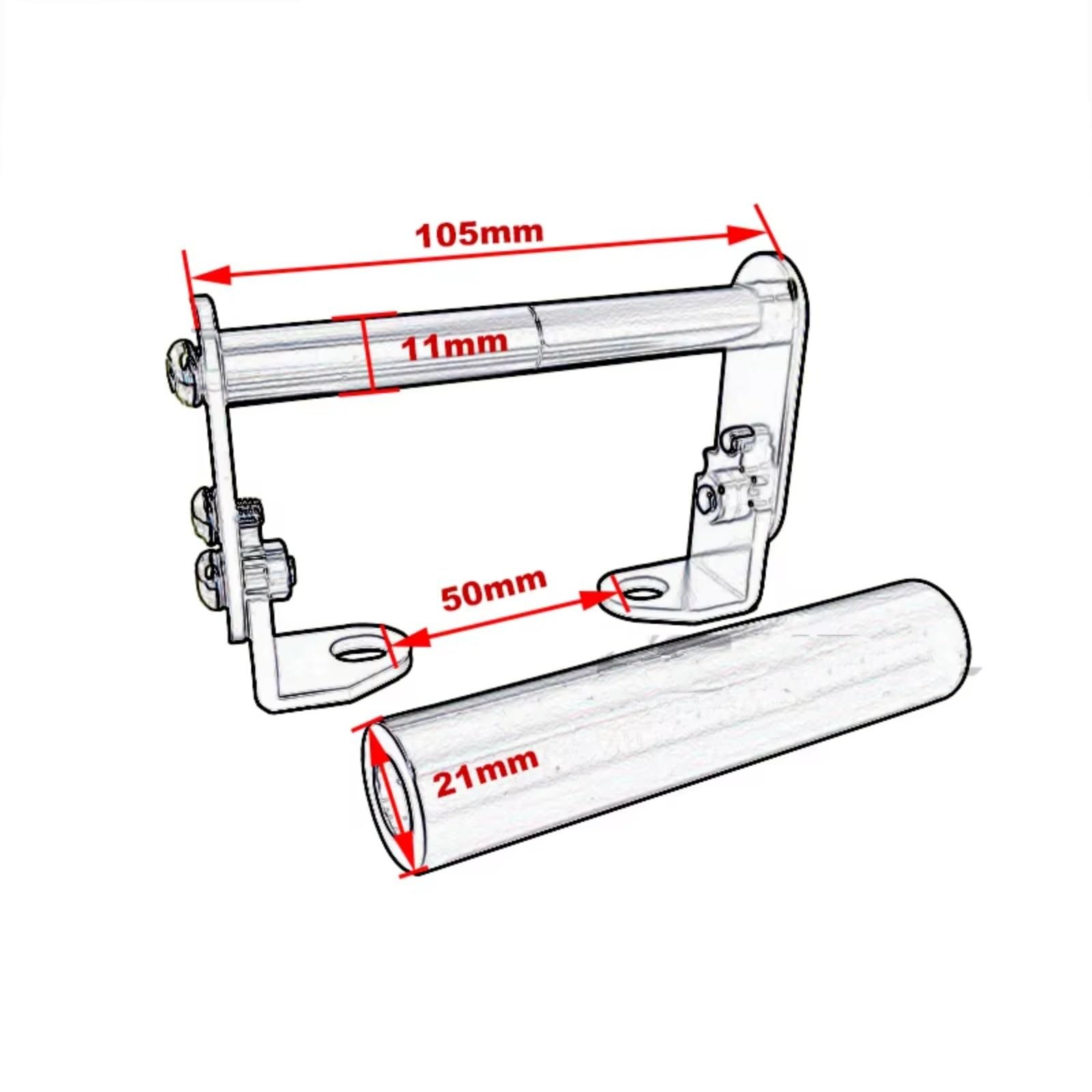Support Telephone Compatible avec Suzuki pour DL650 Support De Navigation GPS pour Moto Support De Téléphone pour Moto, Support De Plaque De Navigation GPS