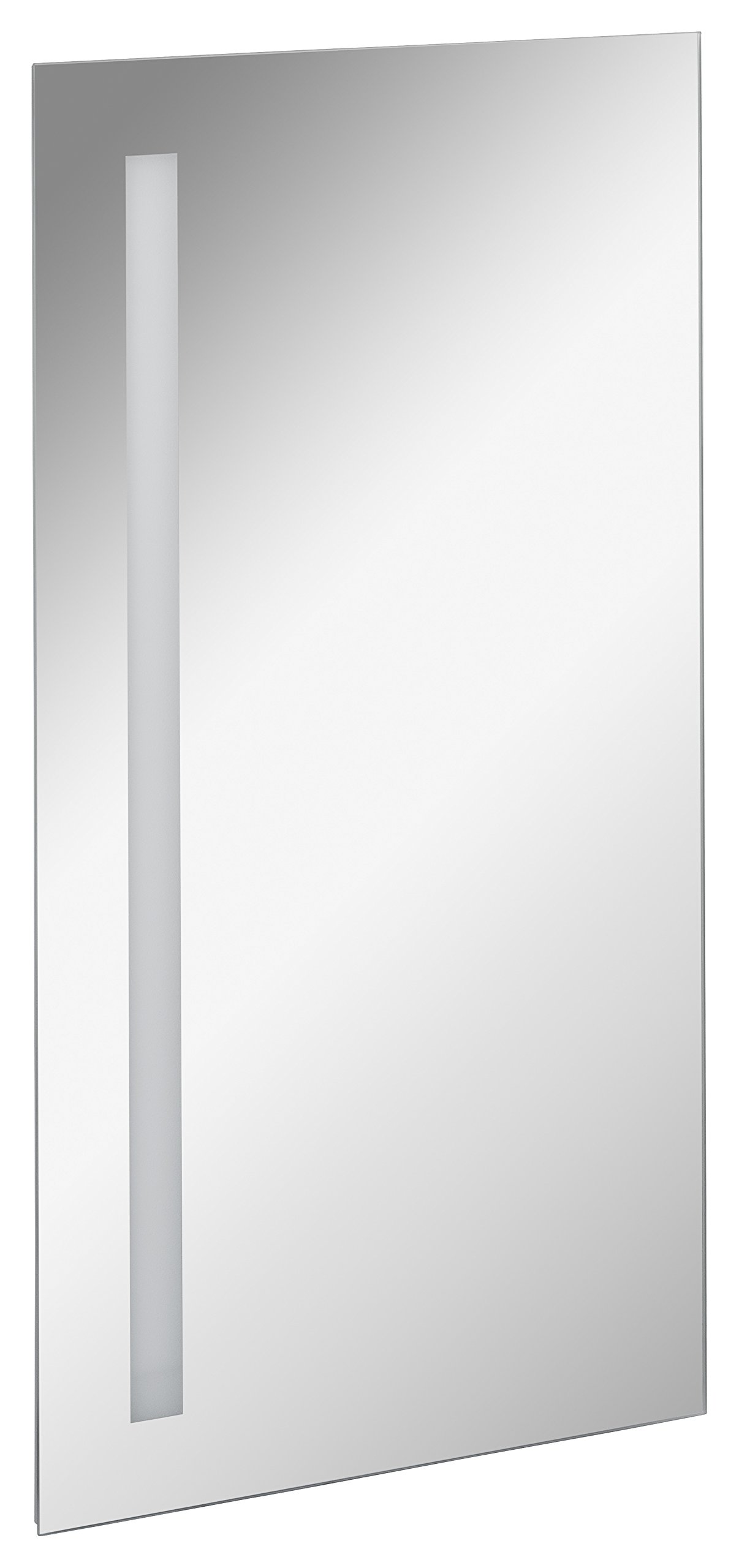 Fackelmann LED Spiegel linear – Wandspiegel mit LED-Beleuchtung (ca. 40 × 75 × 2 cm)