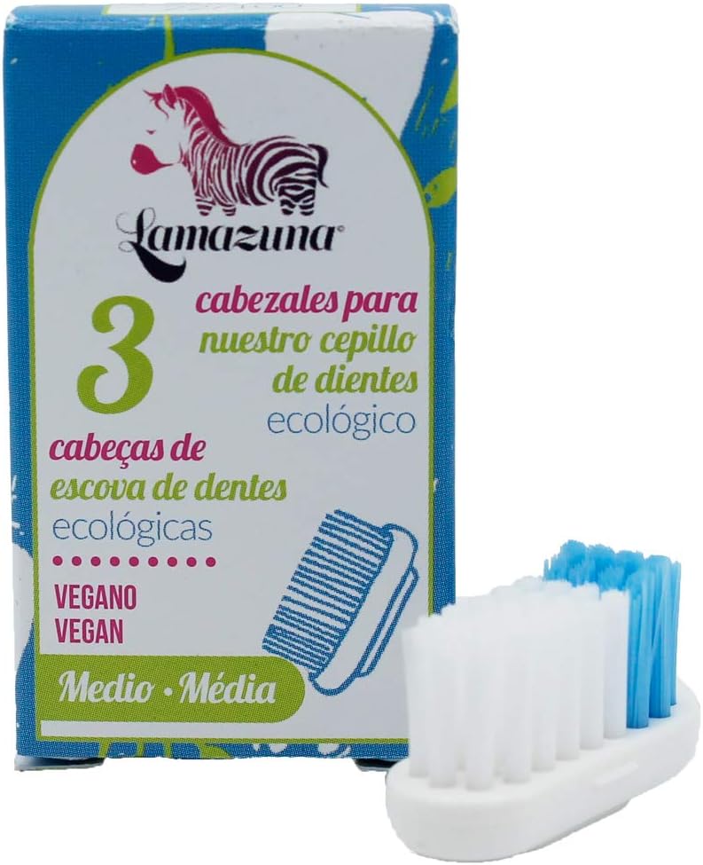 Lamazuna Recambios para cepillos de dientes Lamazuna de dureza media 3 Unidades 50 ml