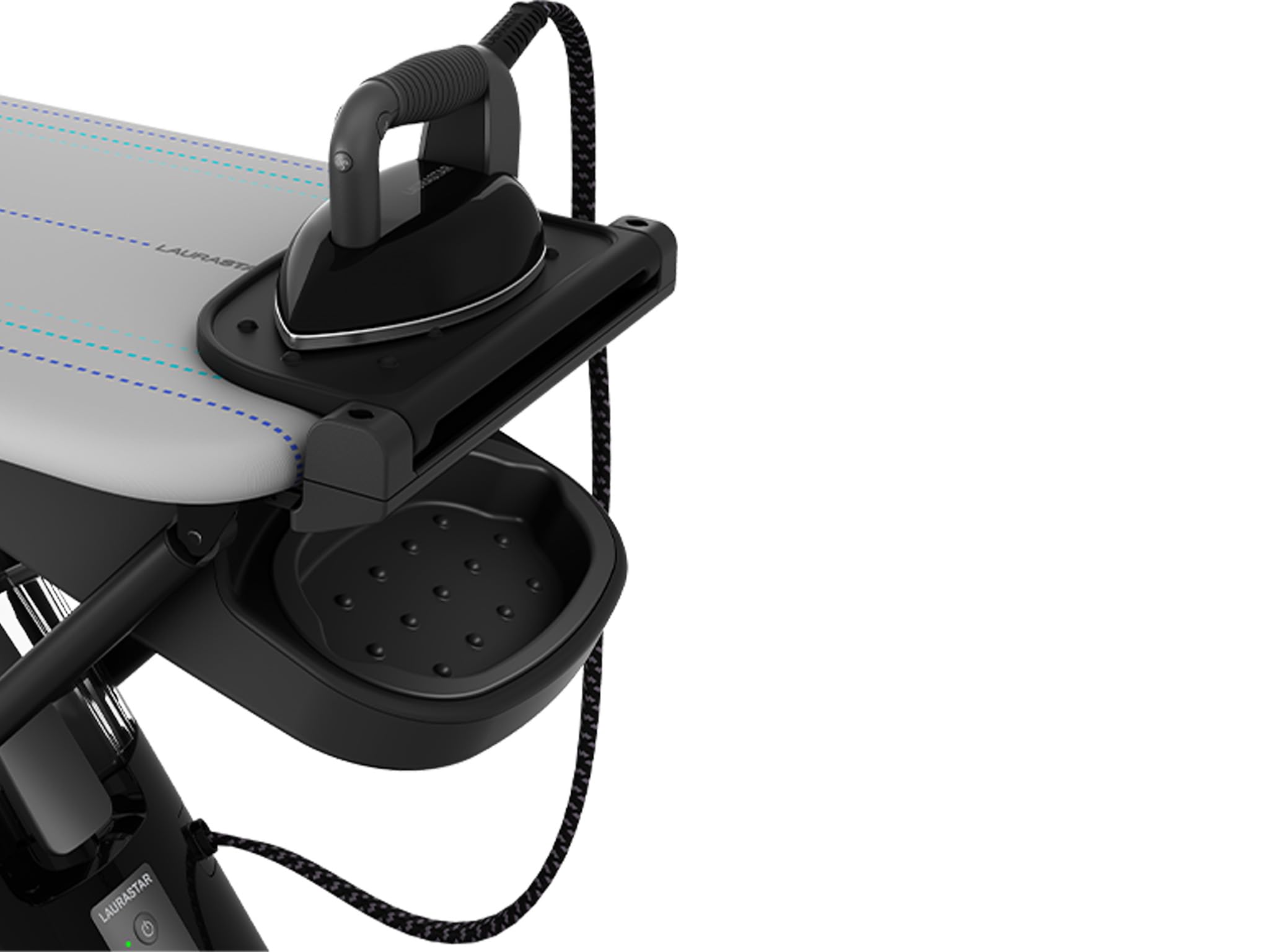 Laurastar Smart M Système de Repassage Avec Fer Professionnel Générateur Vapeur et Table Active, Vapeur Hygiénique, Semelle 3D, Vapeur Pulsée, Température Unique, Roulettes, Réservoir Amovible