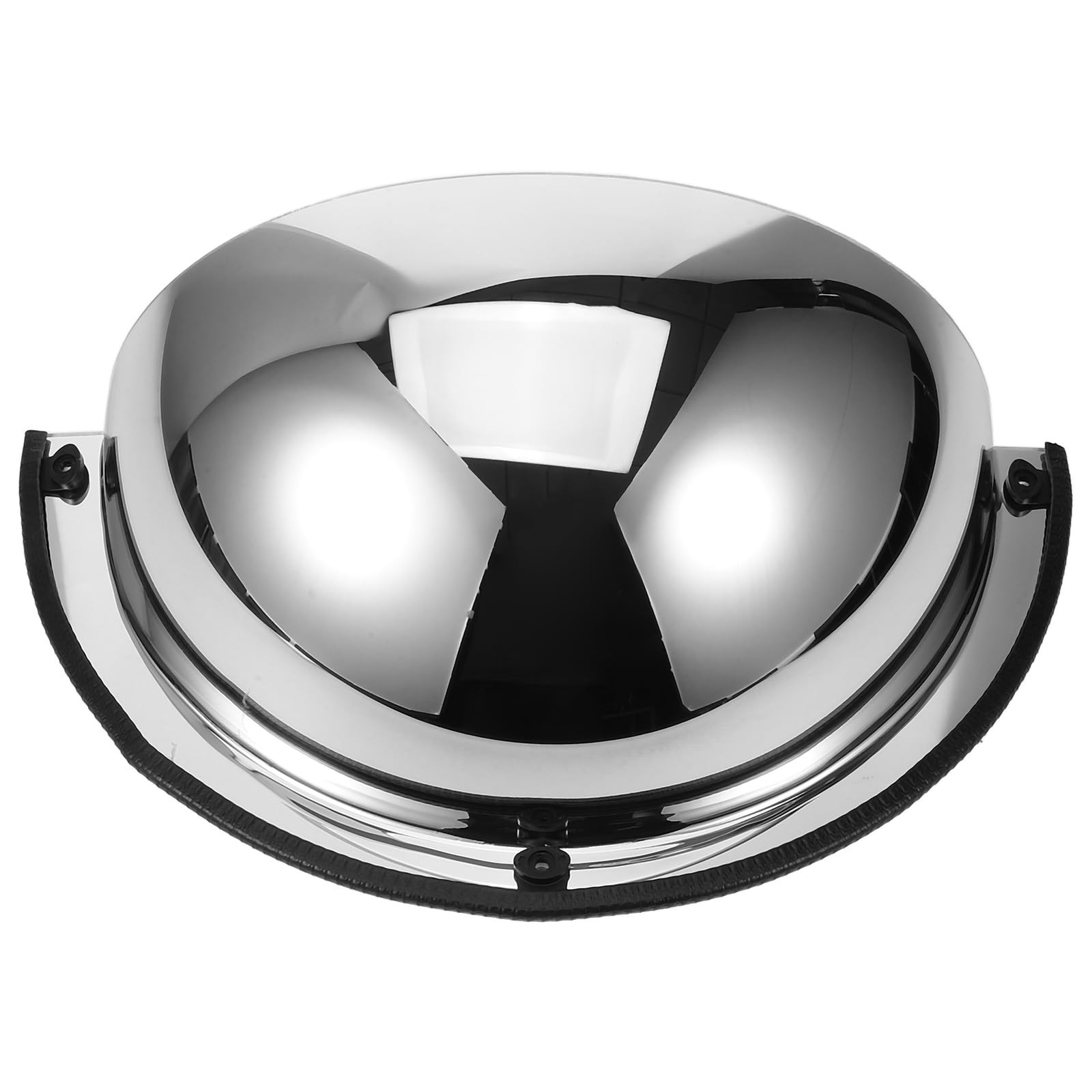 STOBAZA Miroir Convexe Extérieur Argenté en Acrylique et Fer 16 Cm pour Garages et Allées, Facile à Installer Angle de Vision 180° pour Sécurité et Surveillance