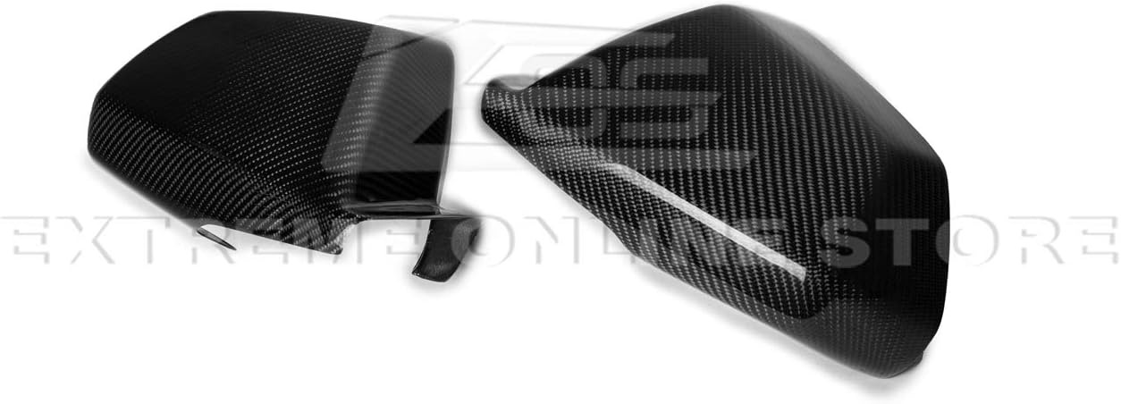 for 2009-2014 Cadillac CTS CTS-V Gen.2 Models | GM Factory Style Carbon Fiber Tape-On Front Side Mirror Cover Pair MC-351-BKCF
