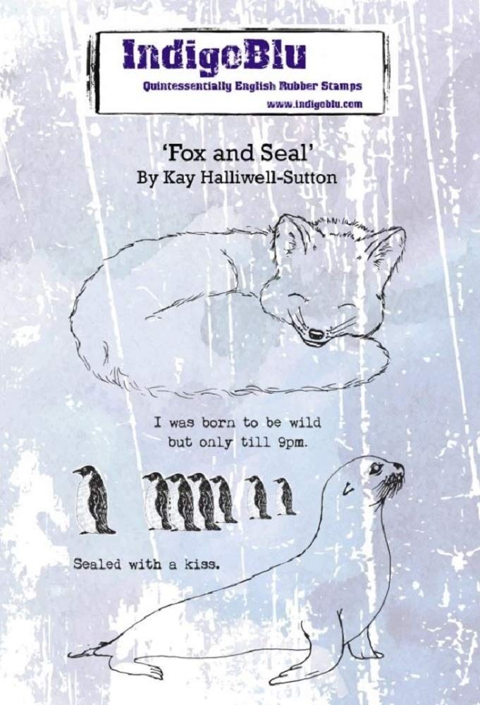 IndigoBlu Fox and Seal A6 Rubber Stamp