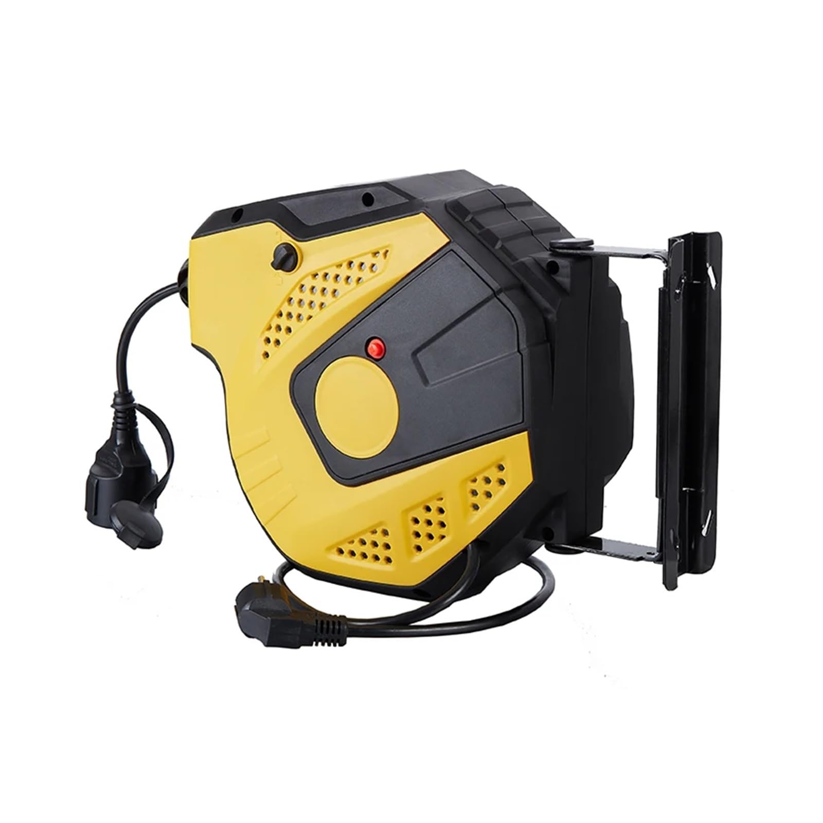 bęben kablowy, Fabryczny płaski przedłużacz zasilający, sprężynowy, miniaturowy, zwijany kabel(Yellow)