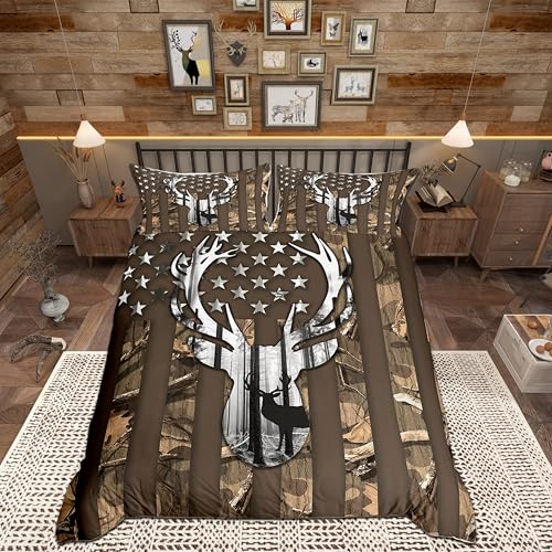 Ensemble literie camouflage drapeau USA full