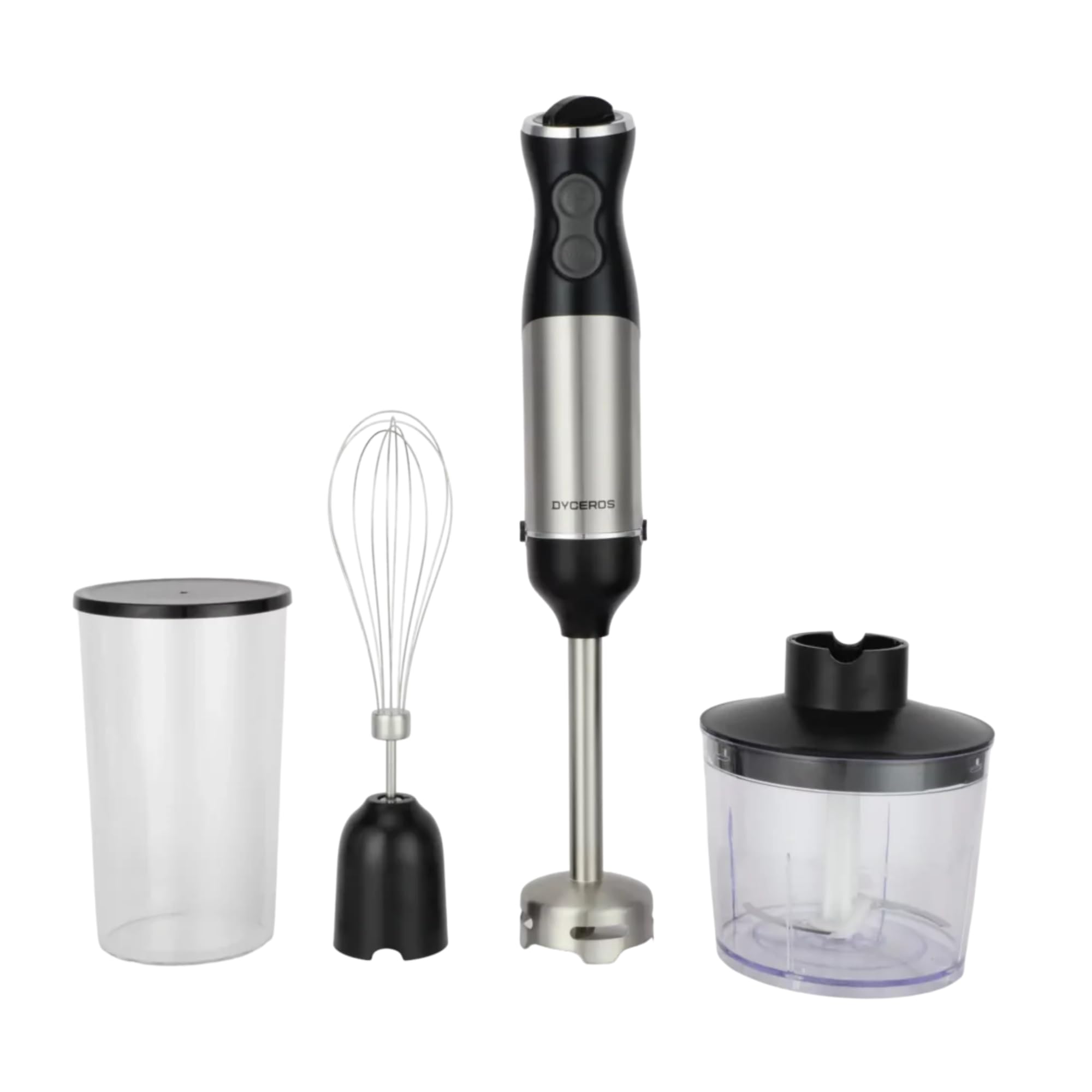 Mixeur plongeant 3-en-1 Dyceros Slash 1000W | Pied en acier inoxydable, variateur + Turbo – Hachoir et fouet inclus