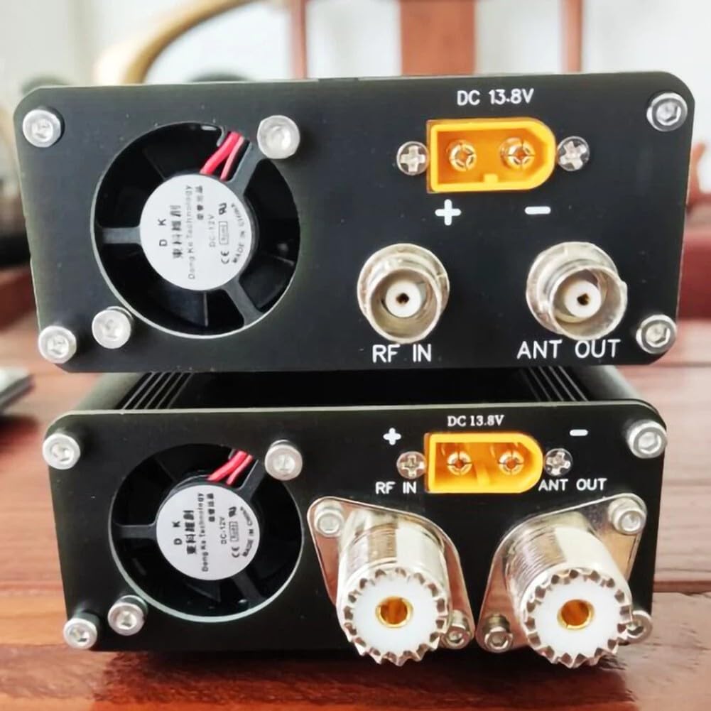 Potencia de alta frecuencia, amplificador de potencia HF de 50 W M/Q9 para USDX FT-817 IC-703 705 KX3 QRP FT-818 para Xiegu G90, refrigeración de ventilador integrado, interruptor TX/RX automático