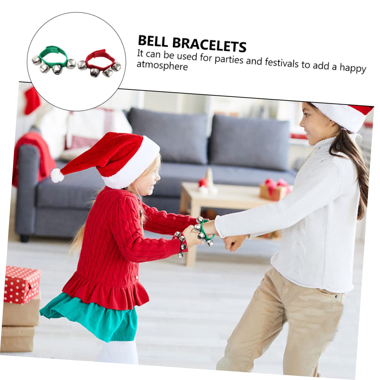 Campanelli da Polso 20 Pezzi per Ragazzo Ragazza in Metallo | Bracciali, per Feste e Natale, Suono Nitido, da Indossare al Polso Colore Casuale