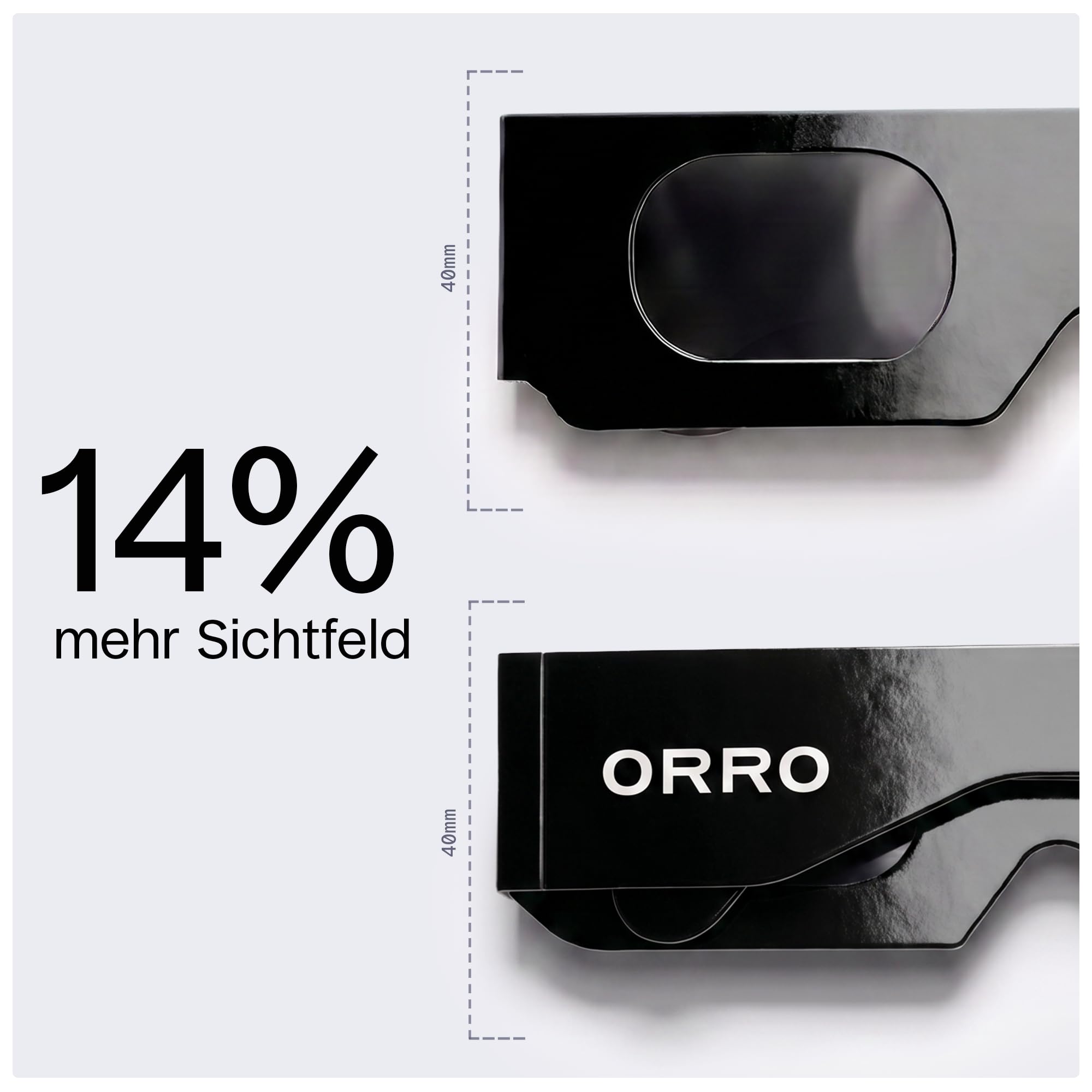 ORRO Sonnenfinsternis-Brillen 40 mm, 2er-/6er-/12er-Pack, Schwarz, Zertifizierter Augenschutz, EN ISO 12312-2:2015 geprüft, CE-gekennzeichnet für direkte Sonnenbeobachtung – Moderne Passform