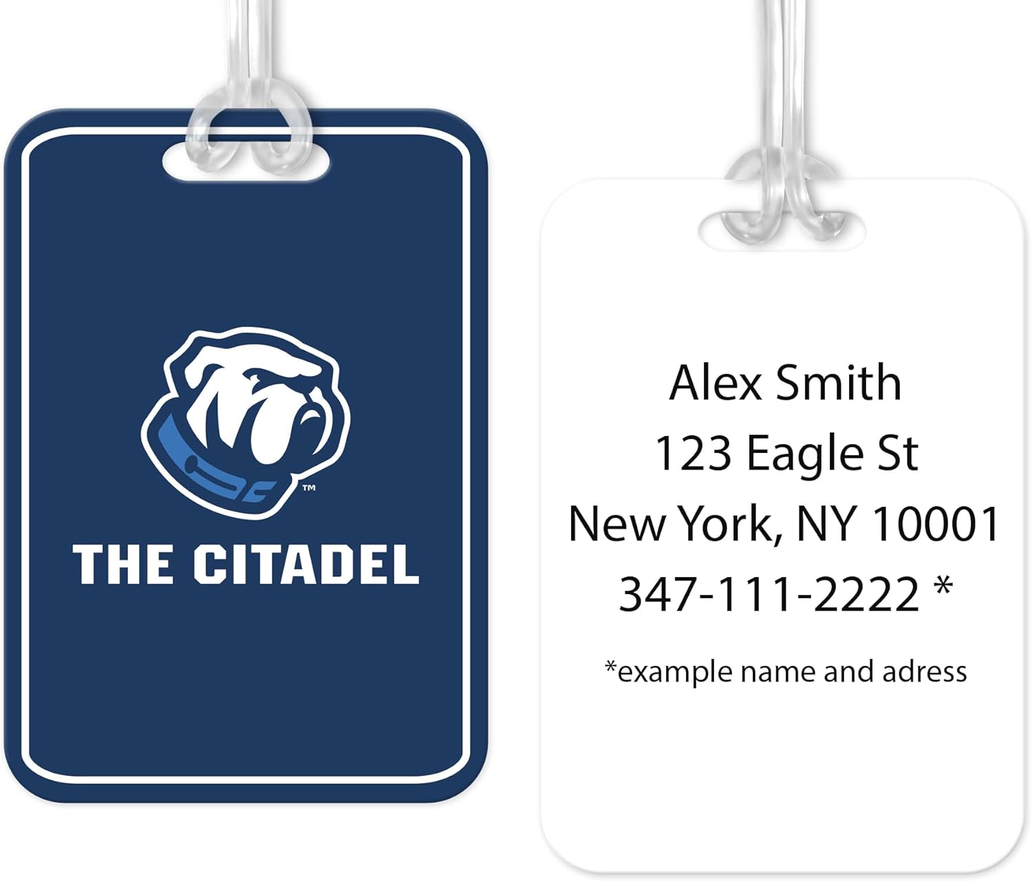 The Citadel Travel Luggage ID Bag Tag for Suitcases Rectangle Plastic Tag Luggage Tag with Name Privacy Protection Travel Bag Labels (The Citadel 3)
