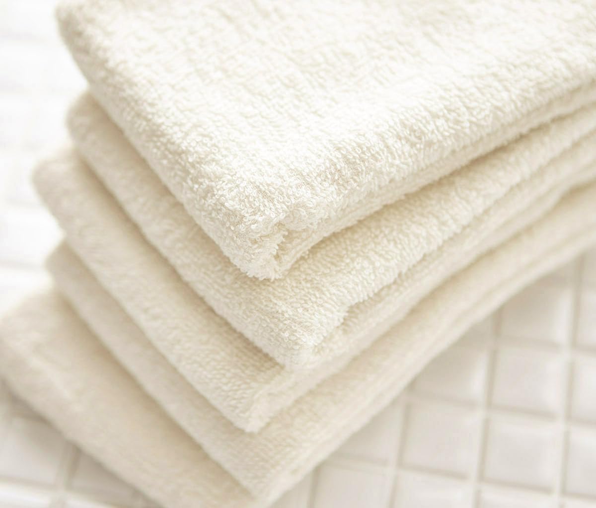 Amazon | GamachaTowel フェイスタオル同色20枚セット (アイボリー) 約