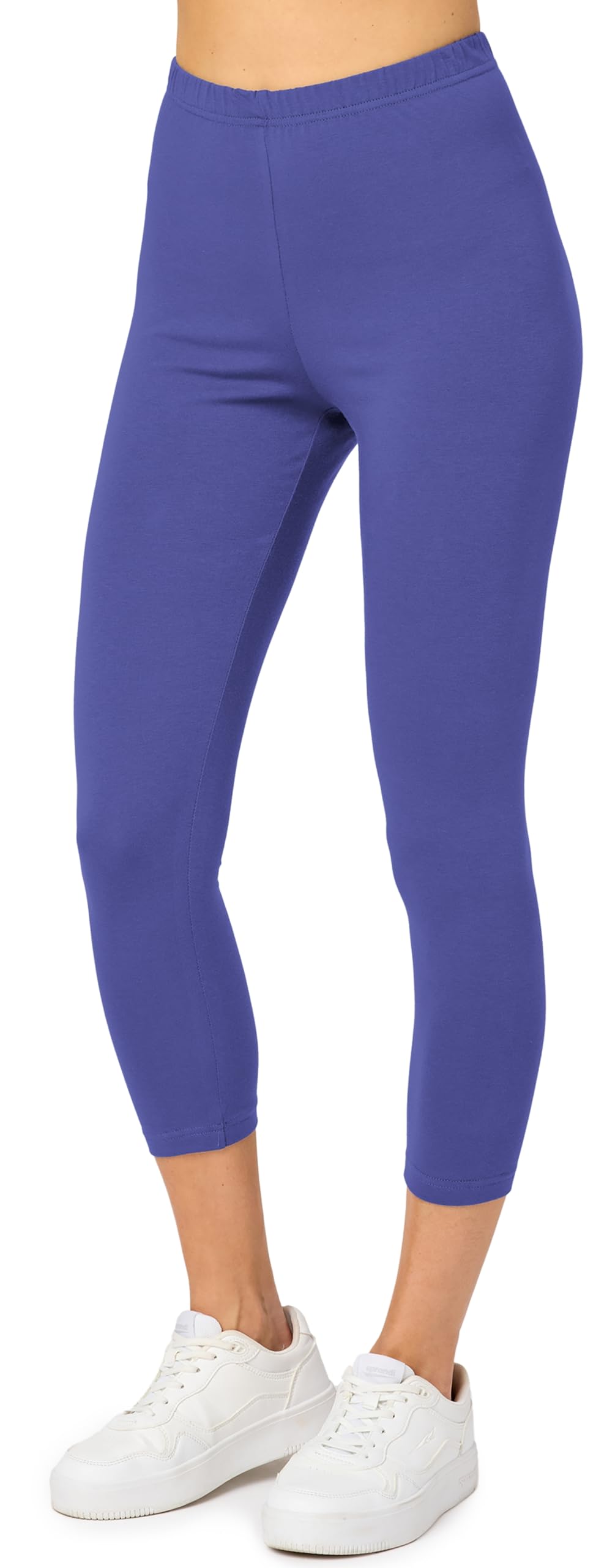 Merry Style Leggings Donna 3/4 Pantaloni Capri Morbidi e Confortevoli Leggins Donna in Cotone Traspirante Elastici e Delicati sulla Pelle Sensibile MS10-199