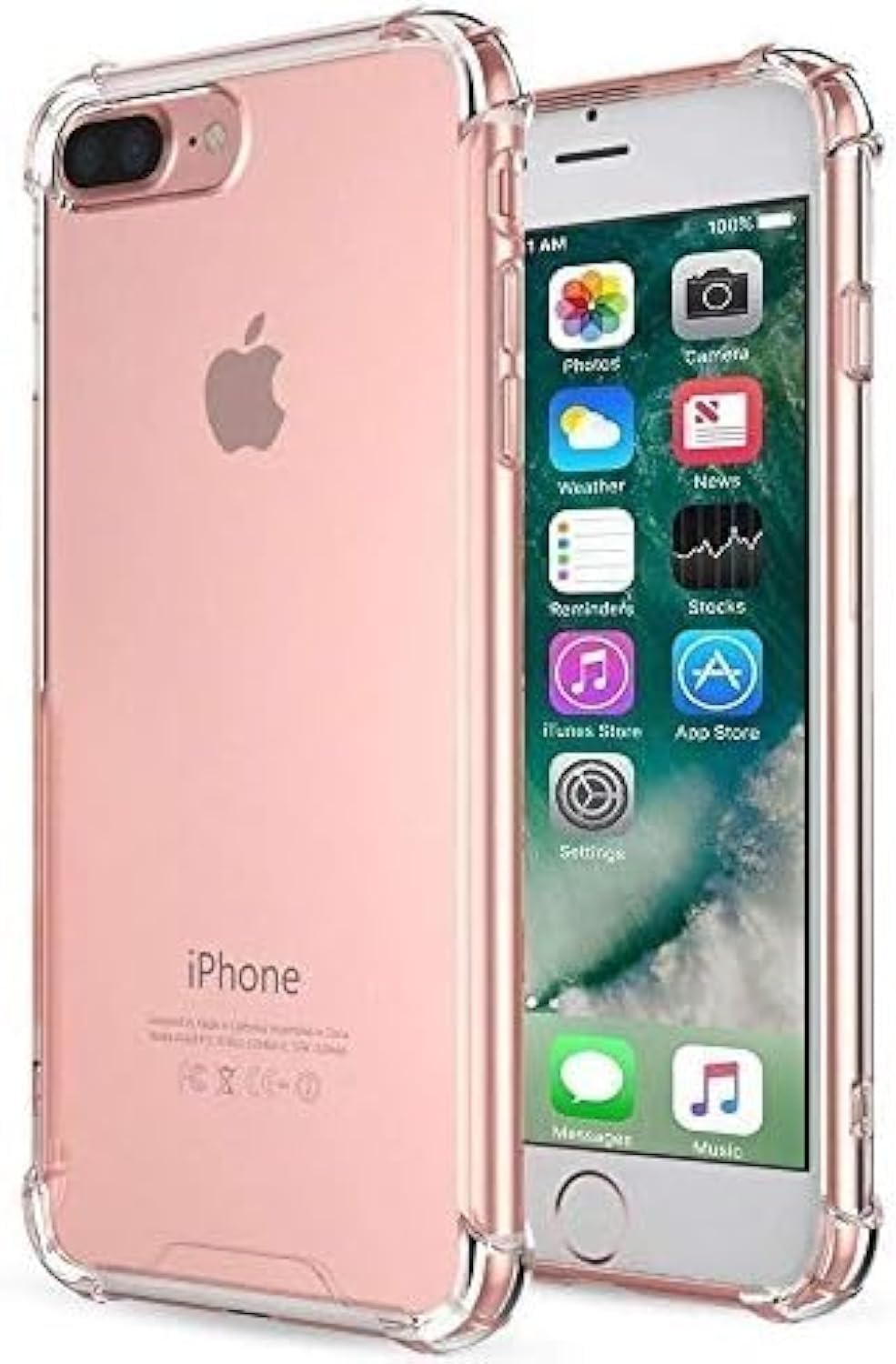 Iphone 7 Plus Case,Iphone 8 Plus Case,Crystal Clear Cover Case [Shock Absorption] With Transparent Hard Plastic Back Plate And Soft Tpu Gel Bumper (Clear)