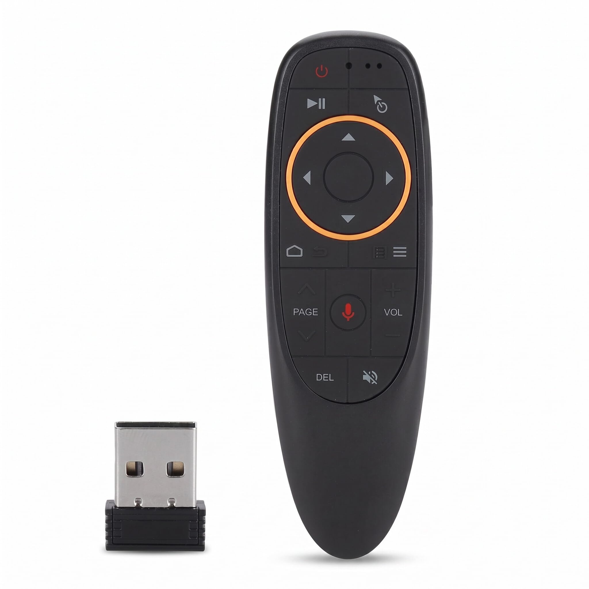 Bezprzewodowy pilot zdalnego sterowania 2,4 G, Bewinner 17 klawiszy do Smart TV/Android TV dekodera/PC, 6-osiowy żyroskop