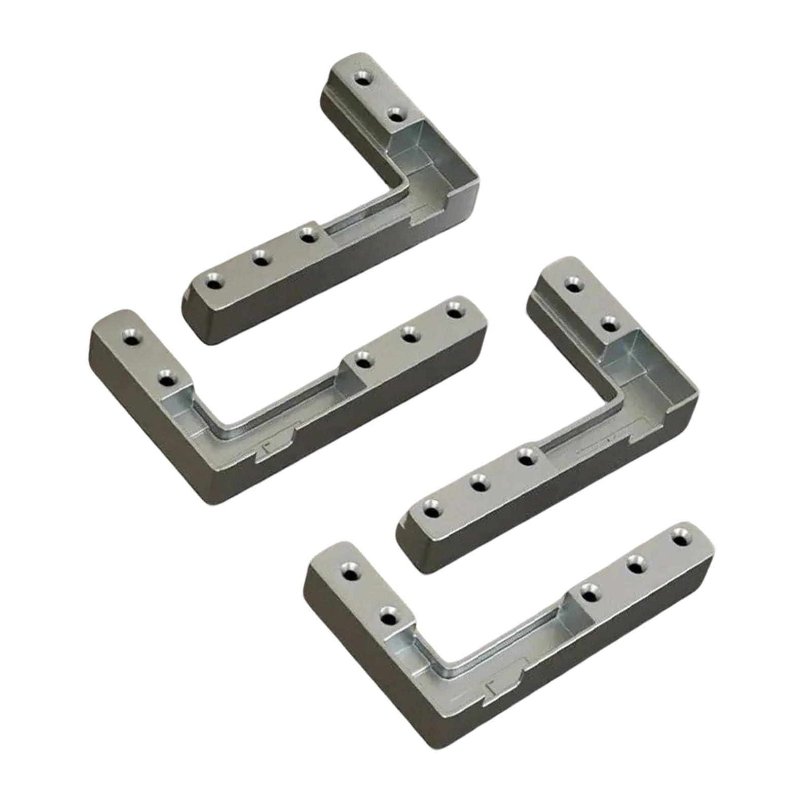 Msioytog 4 Pack 2 / 4Pcs Concealed Door Hinges Corner Brackets Cabinet Door Hinge Concealed Upper Lower Hinge Fastener Hardware